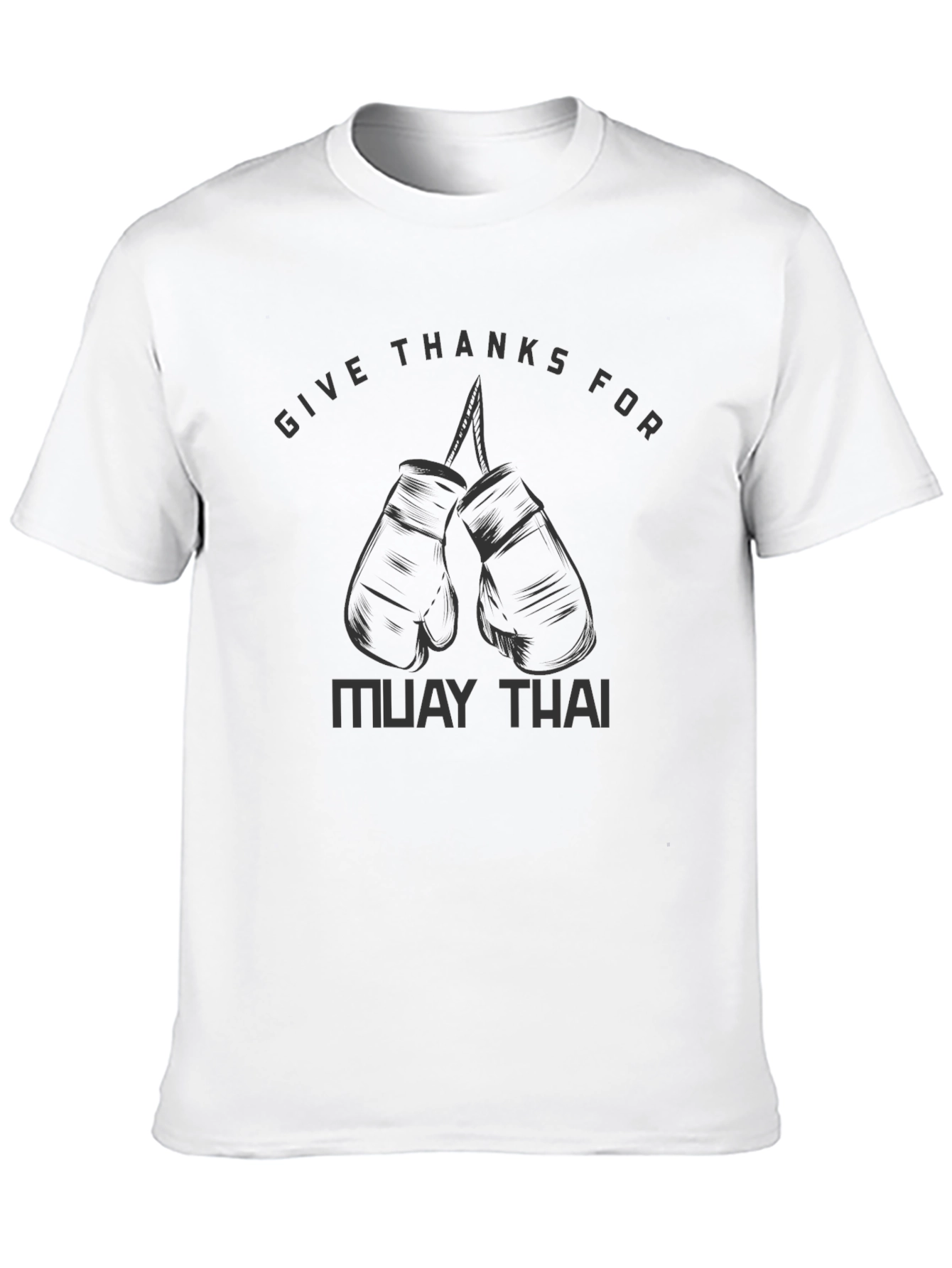 Muay Thai Boxing Gloves Graphic Tee - Black
