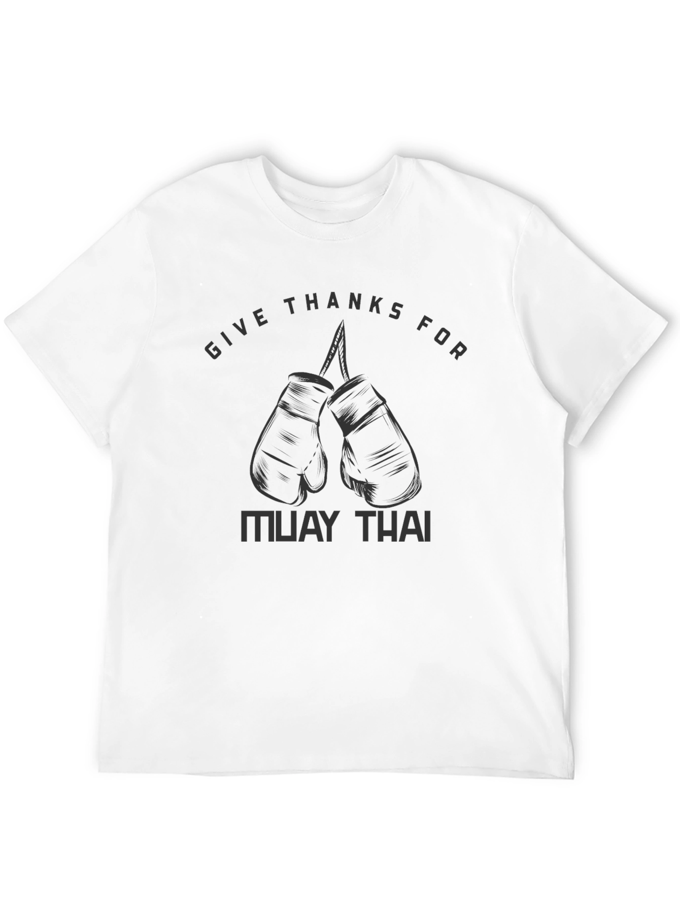 Muay Thai Boxing Gloves Graphic Tee - Black