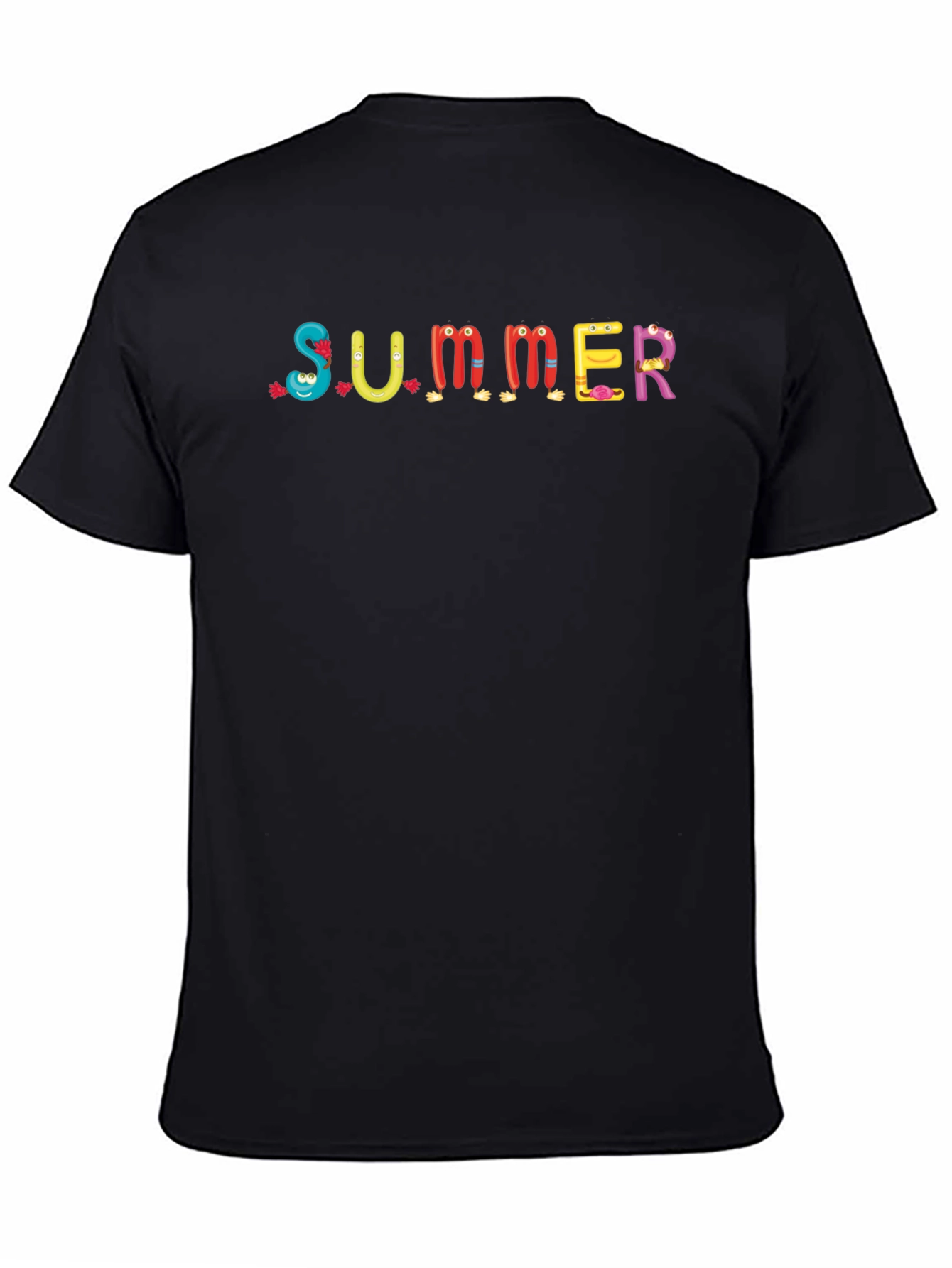 Fun Summer Cartoon T-Shirt - Crew Neck Casual Tee