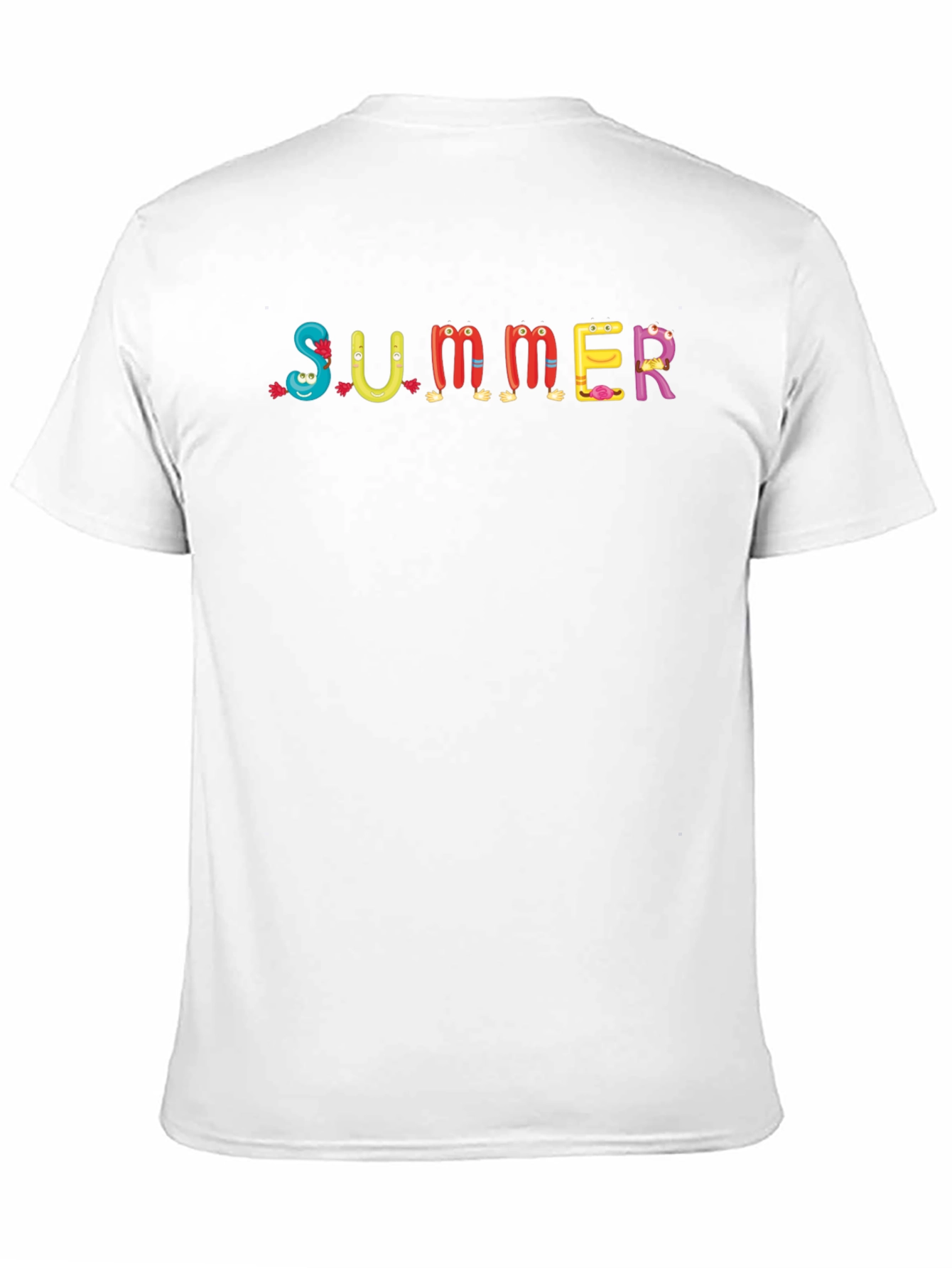 Fun Summer Cartoon T-Shirt - Crew Neck Casual Tee
