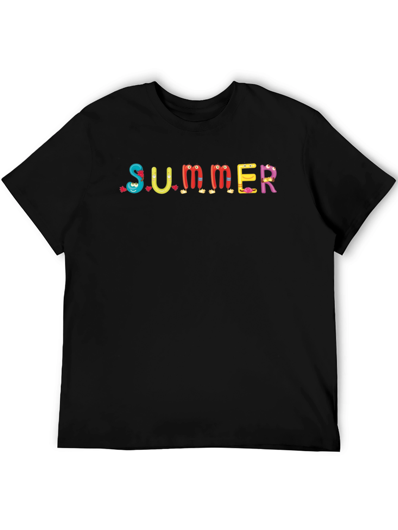 Fun Summer Cartoon T-Shirt - Crew Neck Casual Tee