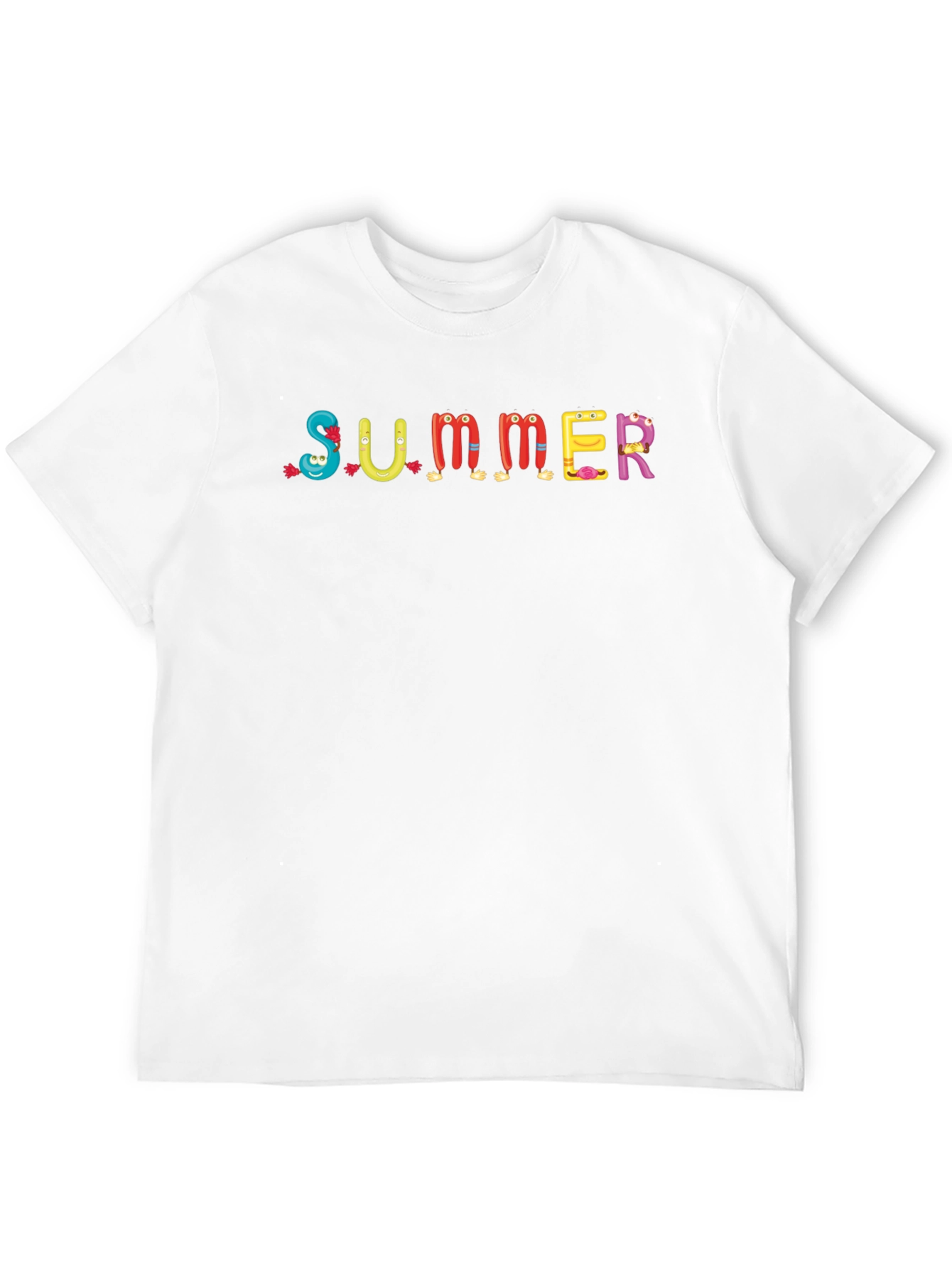 Fun Summer Cartoon T-Shirt - Crew Neck Casual Tee