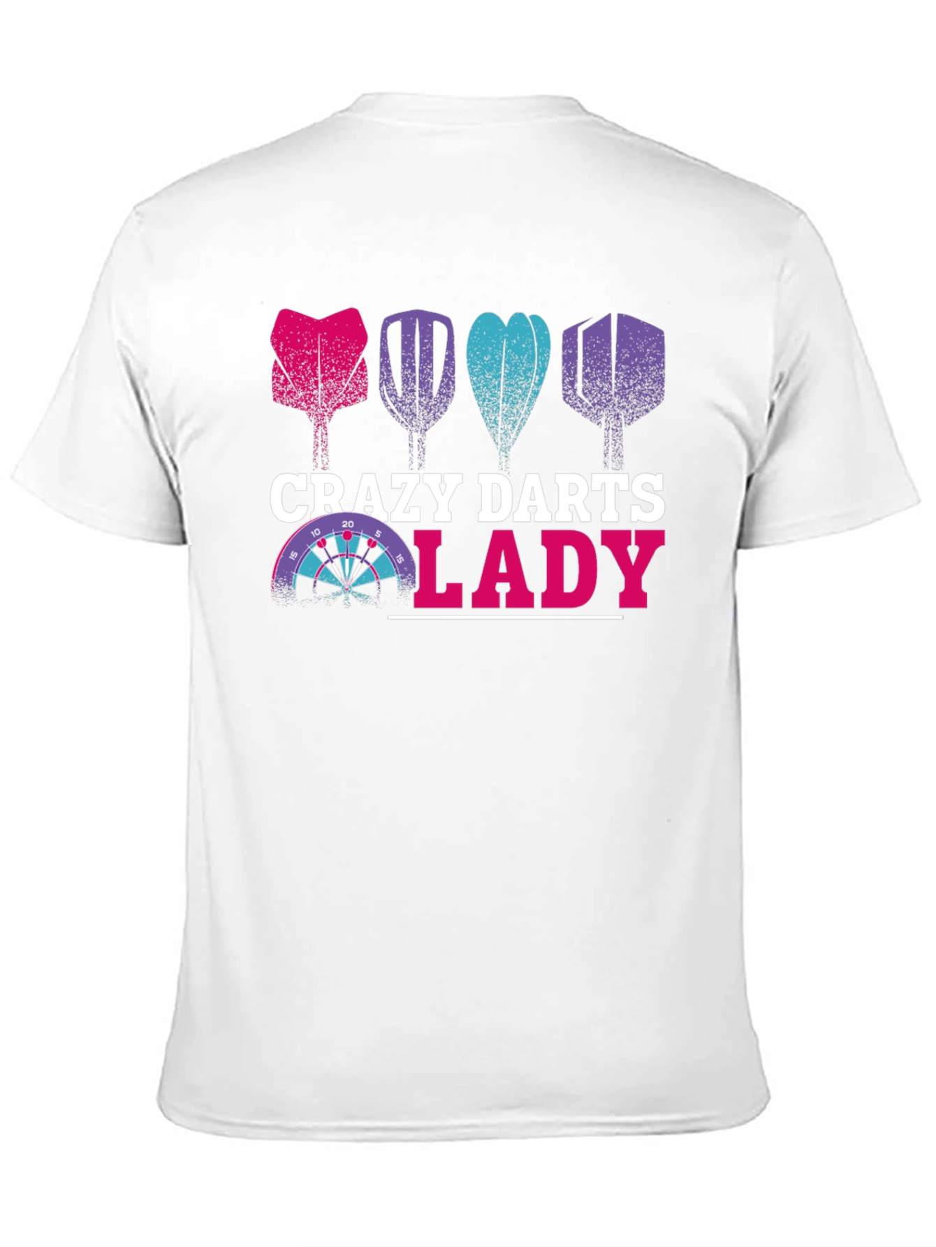 Crazy Darts Lady T-Shirt - Fun Dartboard Tee