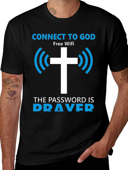 Connect to God T-Shirt - Free Wifi Prayer Design