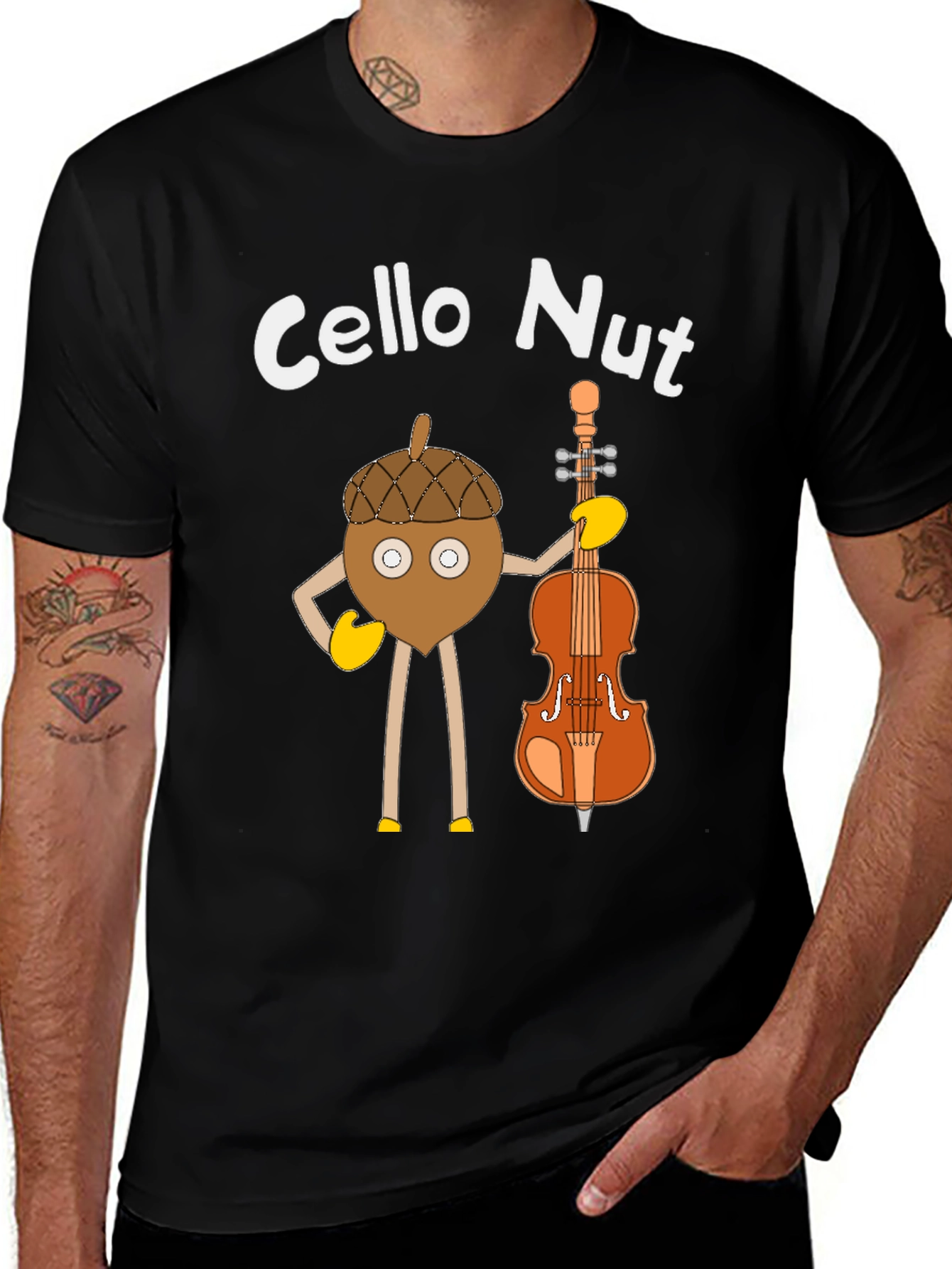 Cello Nut T-Shirt - Music Lover Tee