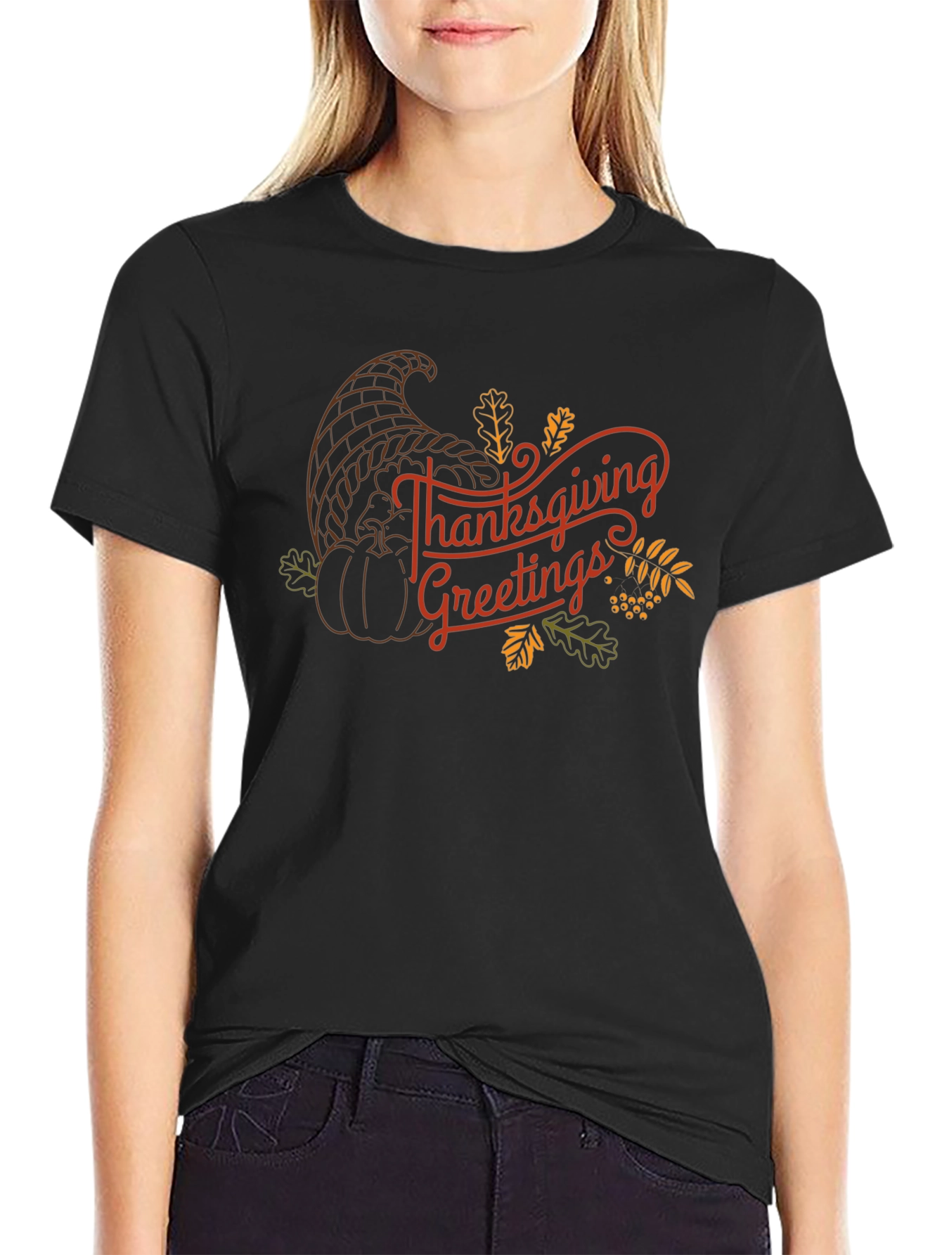 Thanksgiving Greetings Graphic T-Shirt