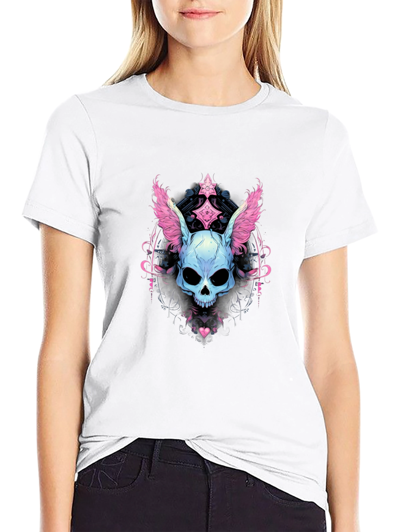 Skull Bunny Graphic Tee - Unique Design