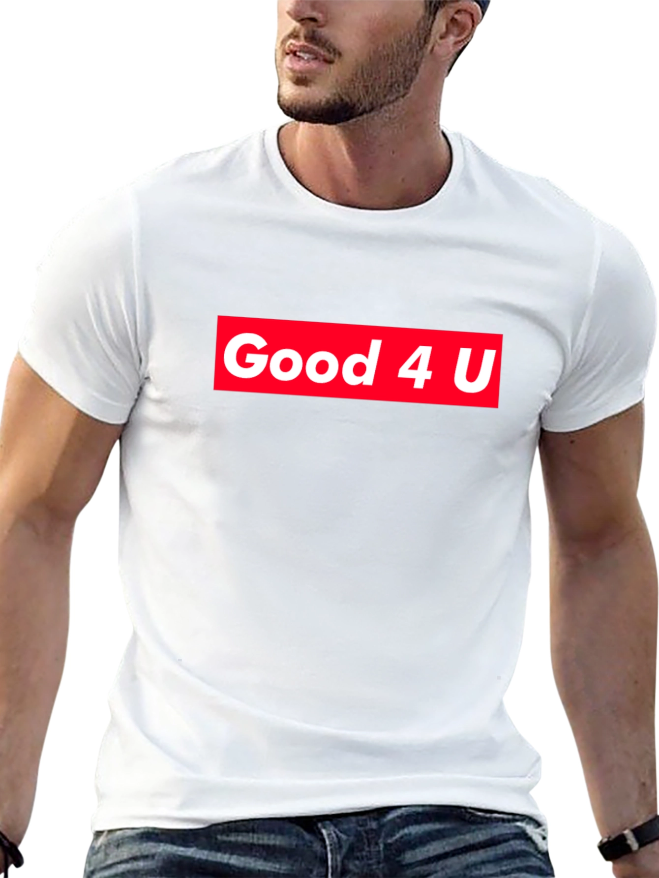 Good 4 U Graphic Tee - Black Cotton Blend