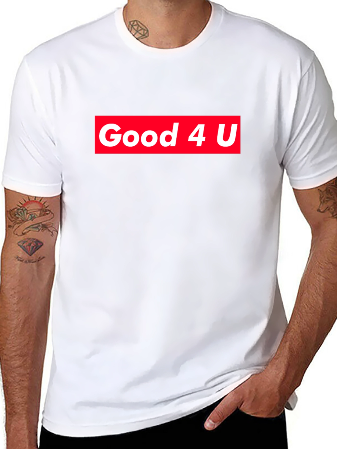 Good 4 U Graphic Tee - Black Cotton Blend