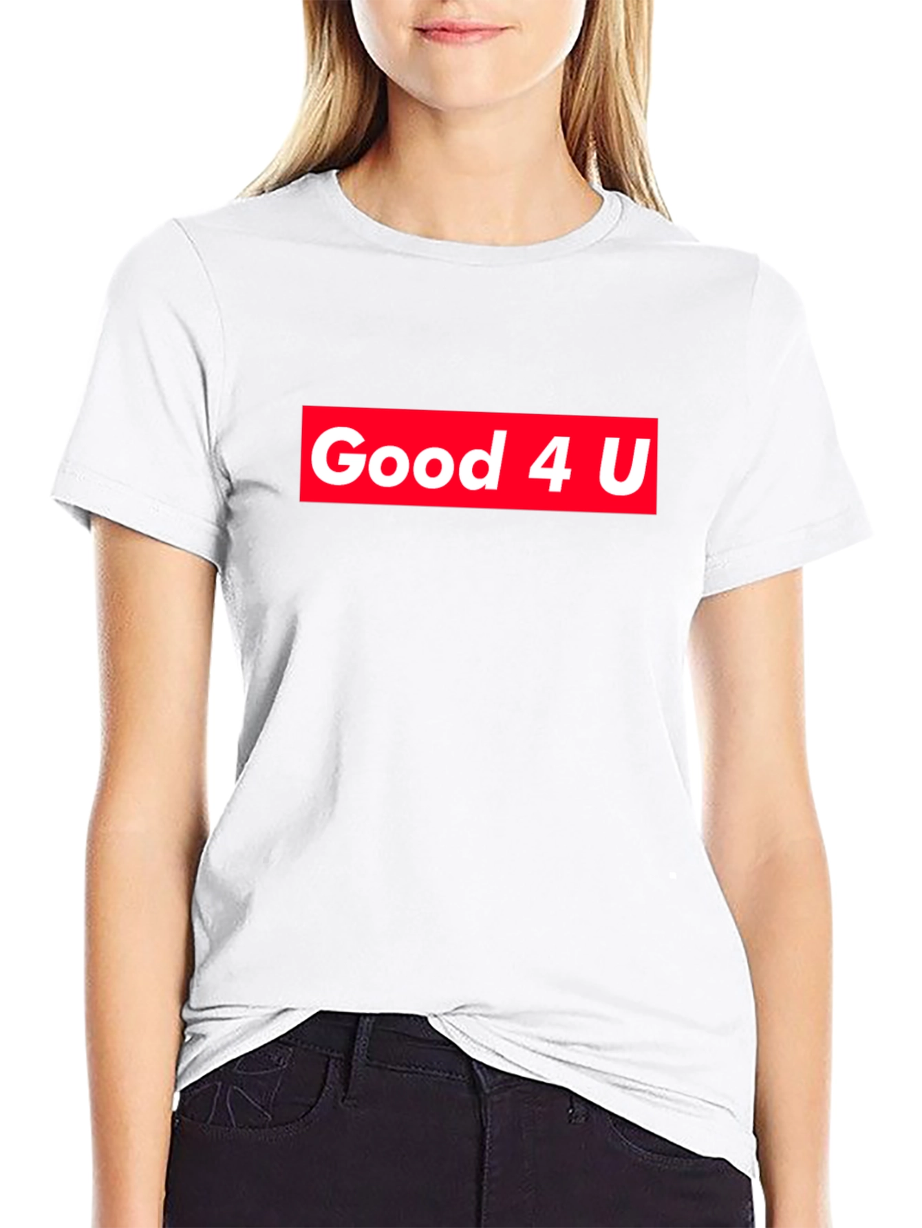 Good 4 U Graphic Tee - Black Cotton Blend