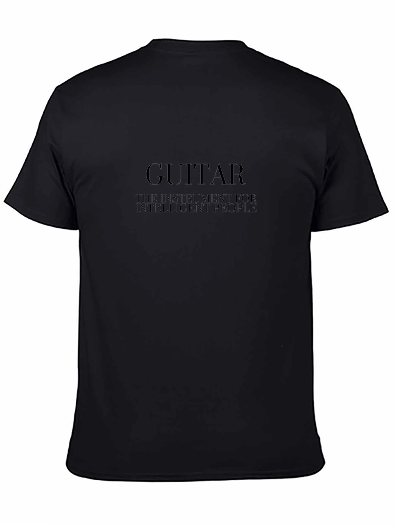 Guitar Intelligent People Black T-Shirt