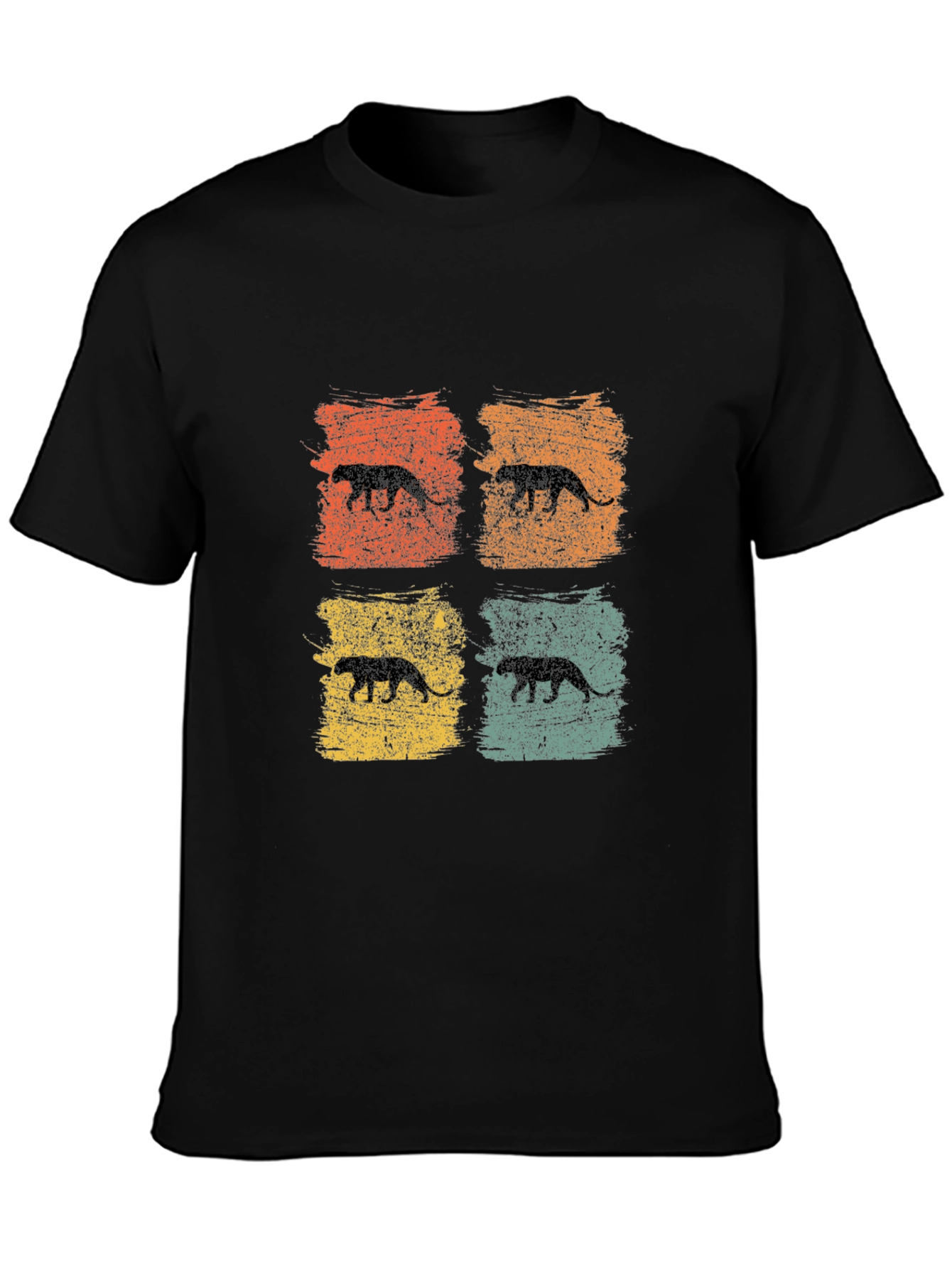 Retro Panther Silhouette Graphic Tee