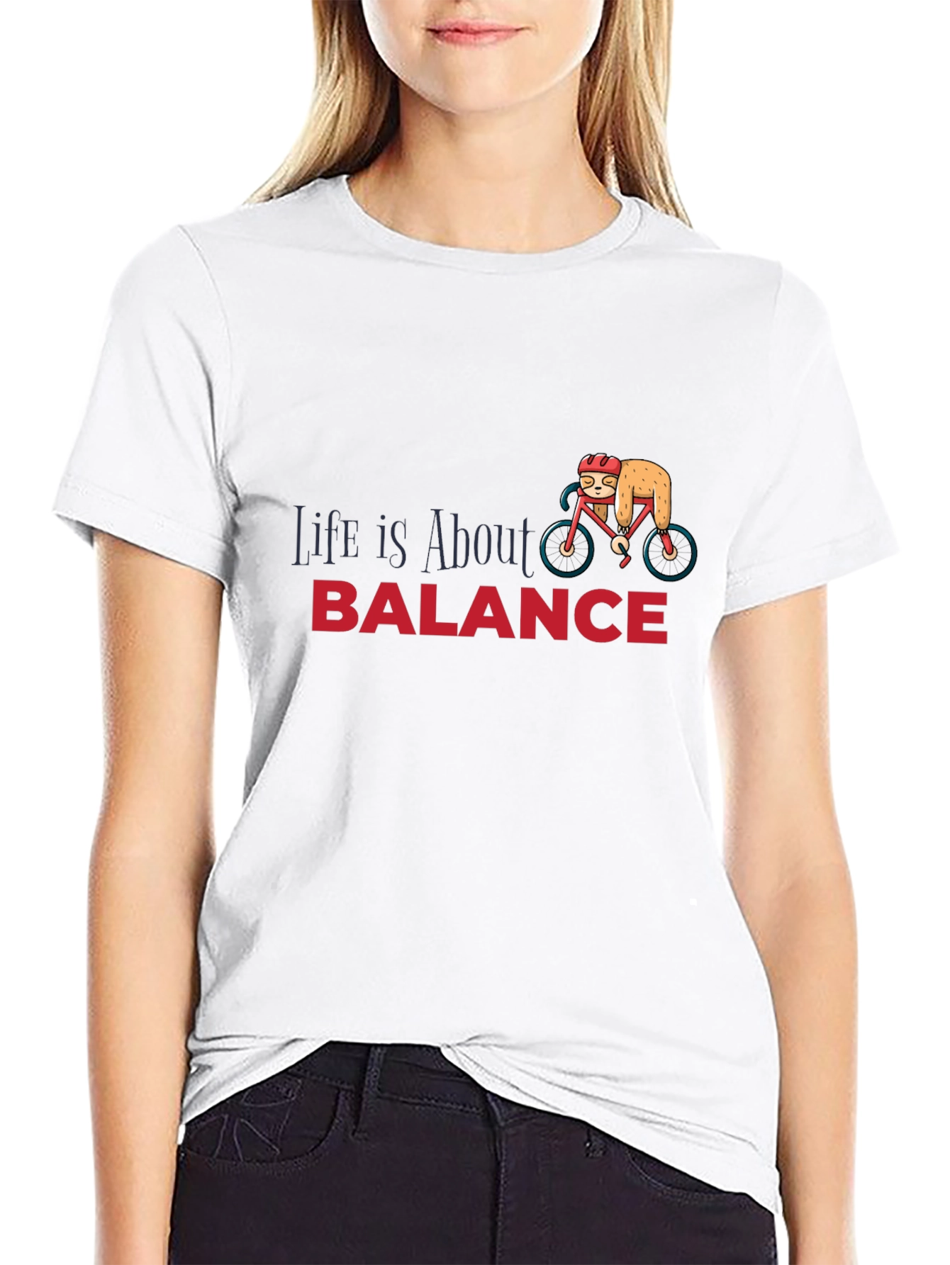 Life is About Balance Sloth Graphic T-Shirt
