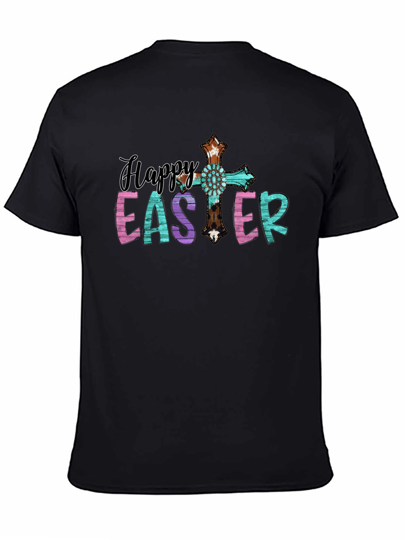 Happy Easter Cross Graphic Tee