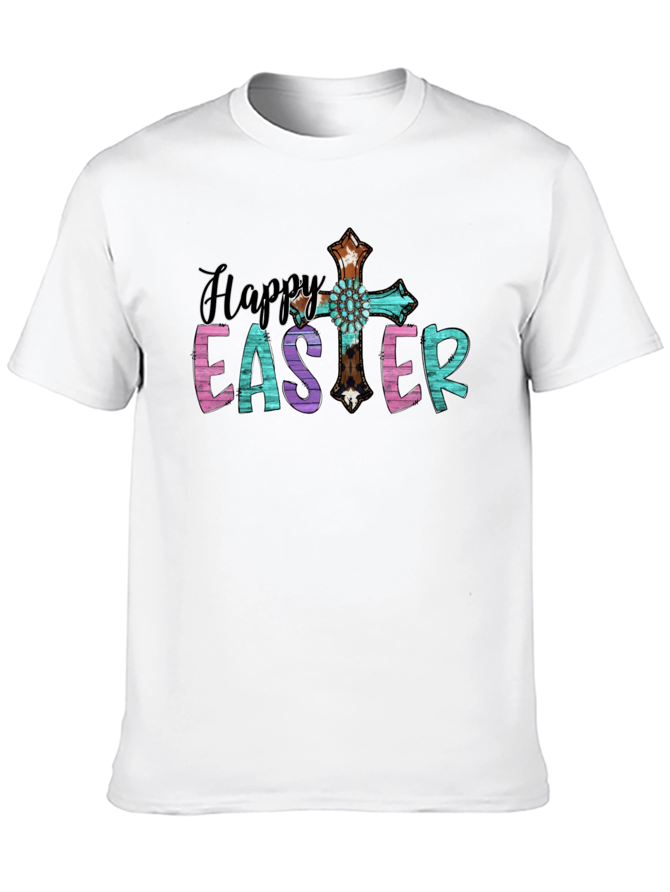 Happy Easter Cross Graphic Tee