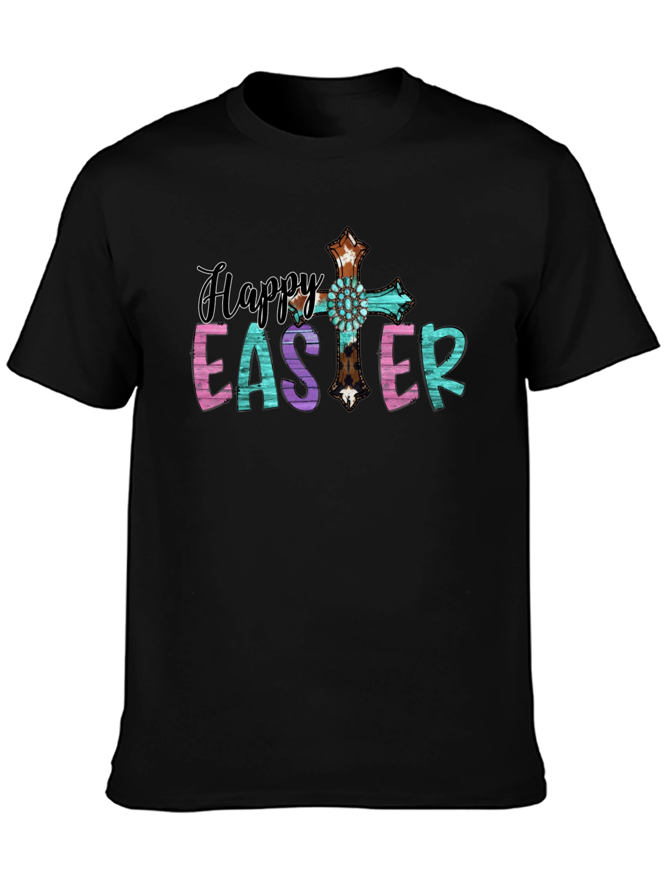 Happy Easter Cross Graphic Tee