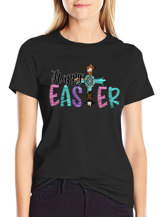 Happy Easter Cross Graphic Tee
