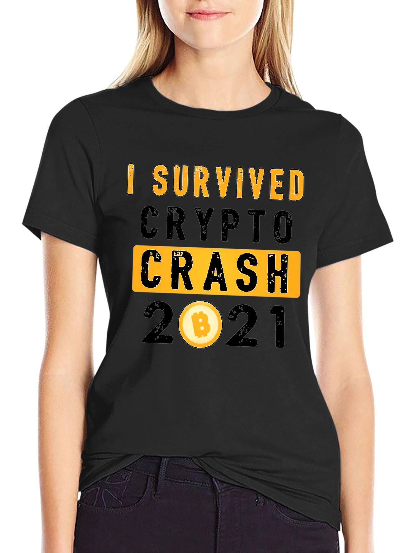 I Survived Crypto Crash 2021 Bitcoin T-Shirt
