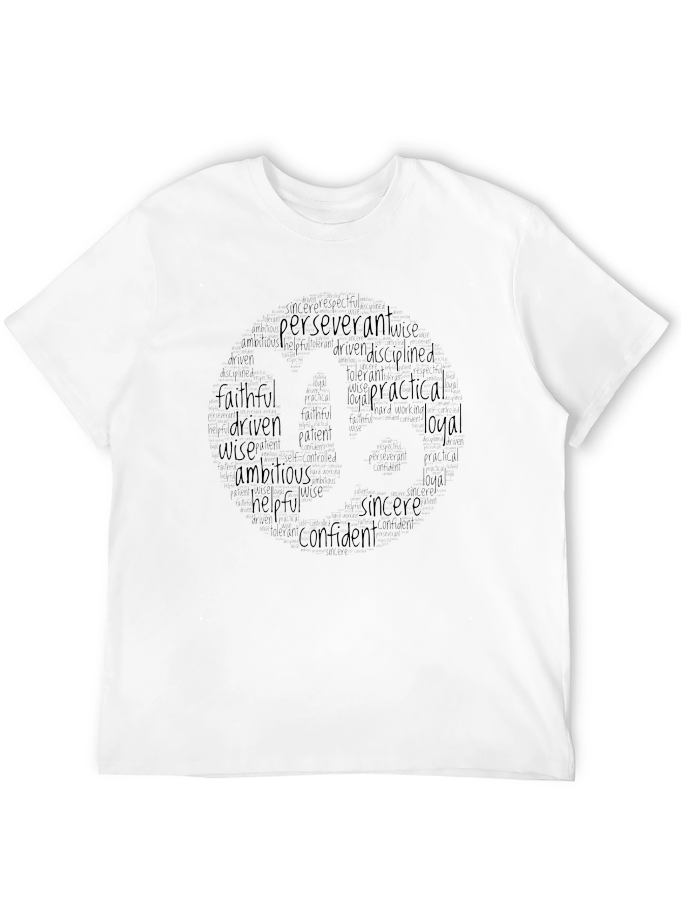 Inspirational Word Cloud T-Shirt - Positive Qualities