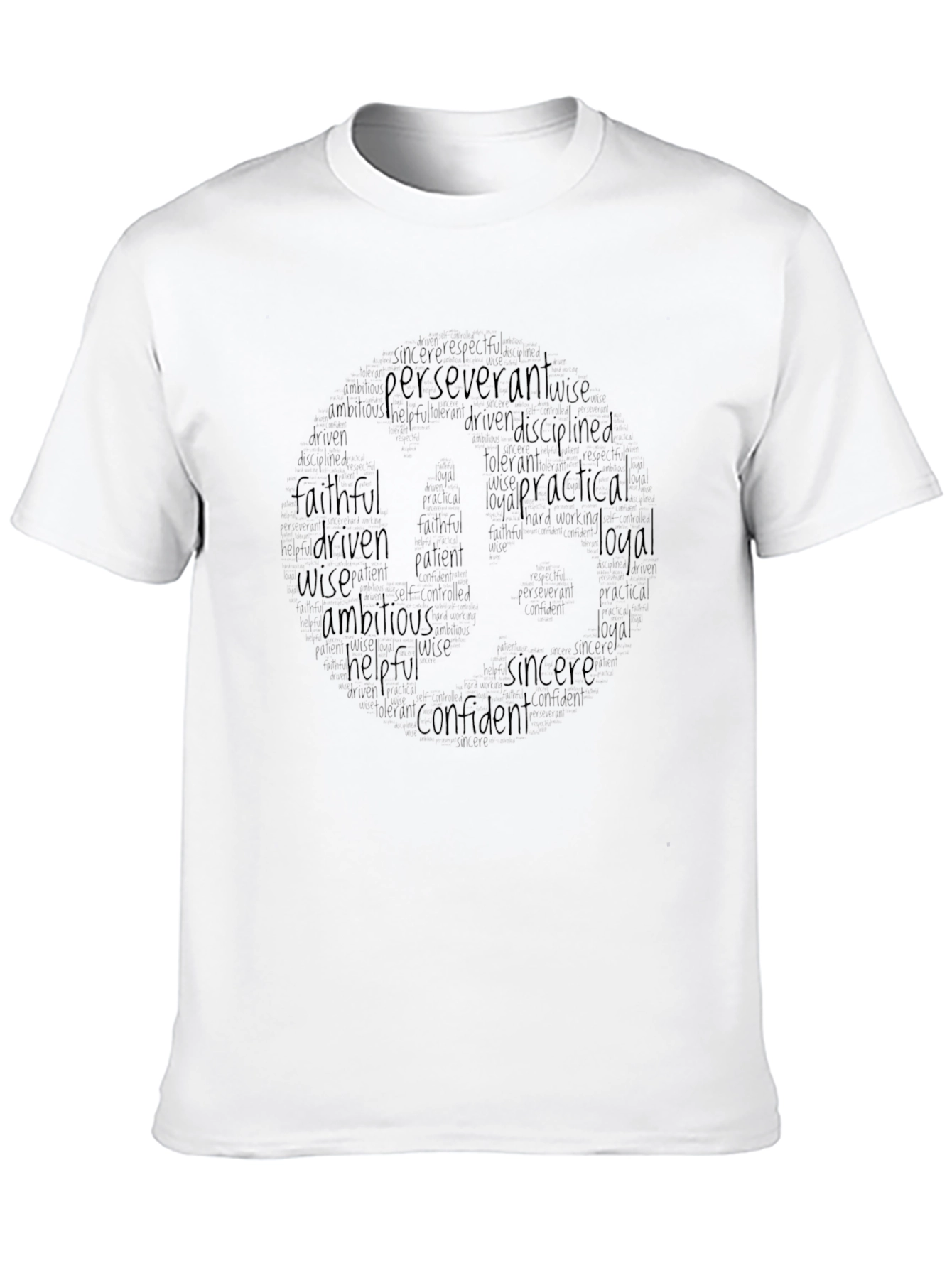 Inspirational Word Cloud T-Shirt - Positive Qualities