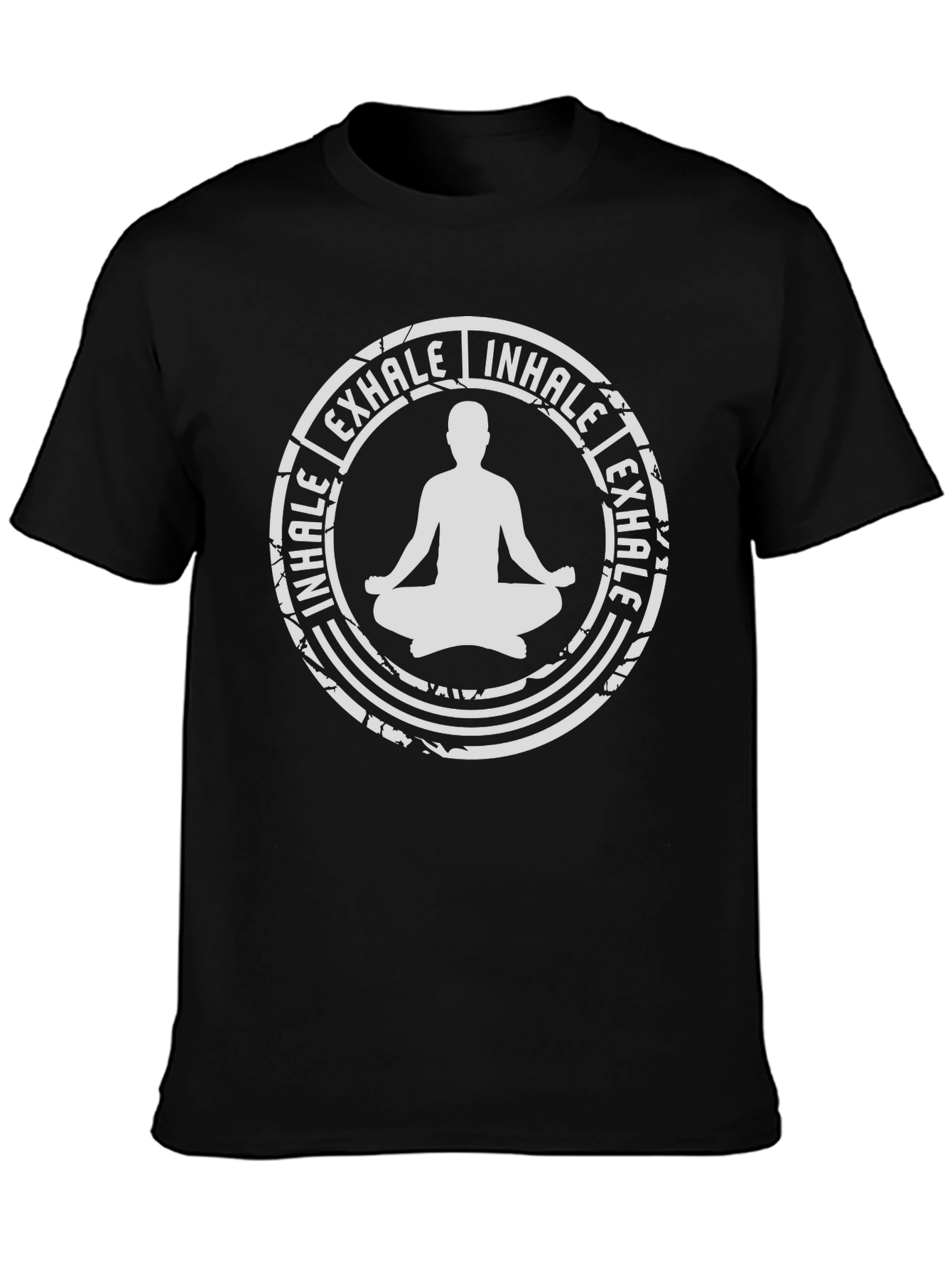 Inhale Exhale Yoga Graphic T-Shirt - Black