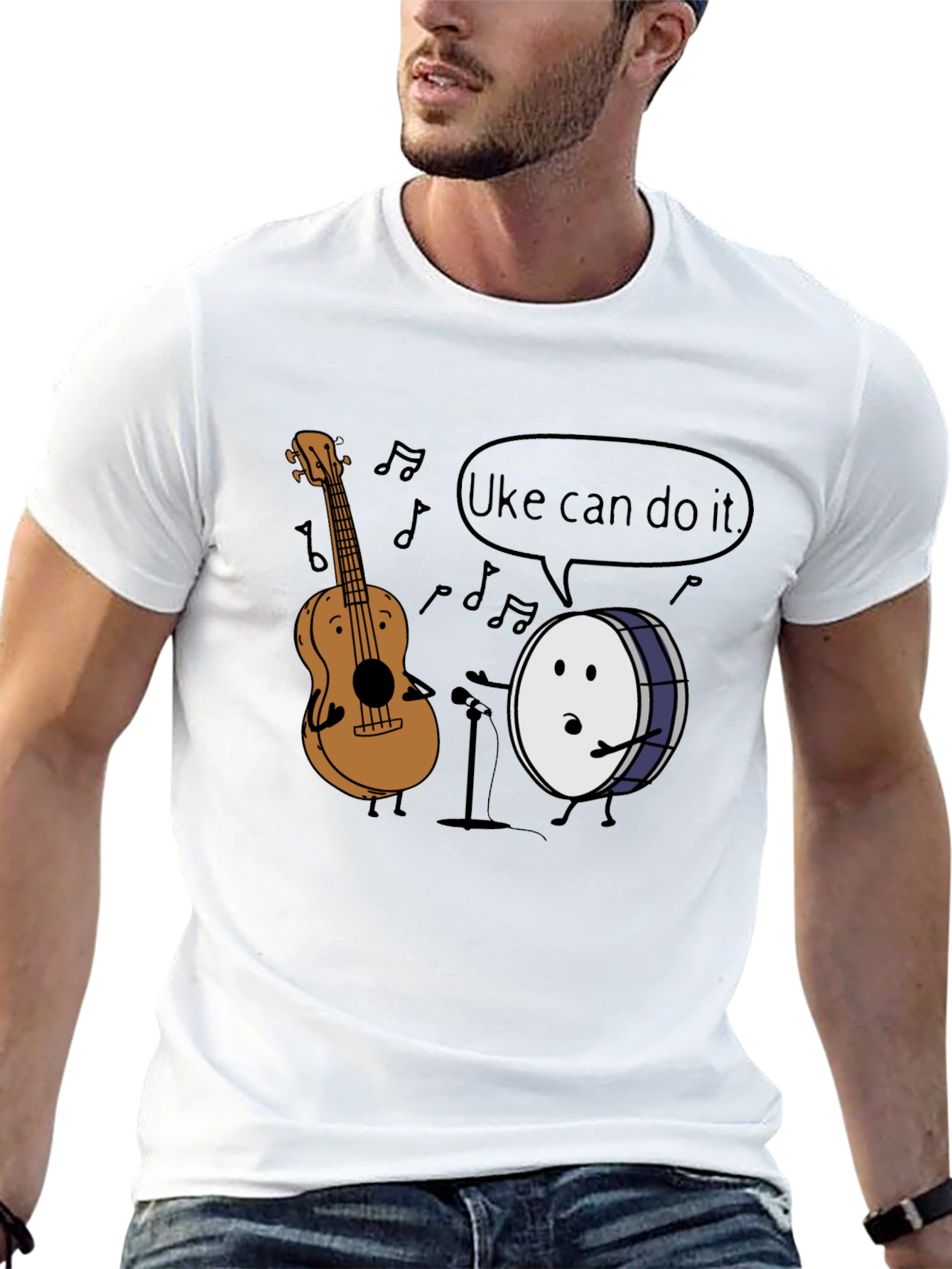 Uke Can Do It T-Shirt: Music Pun Tee