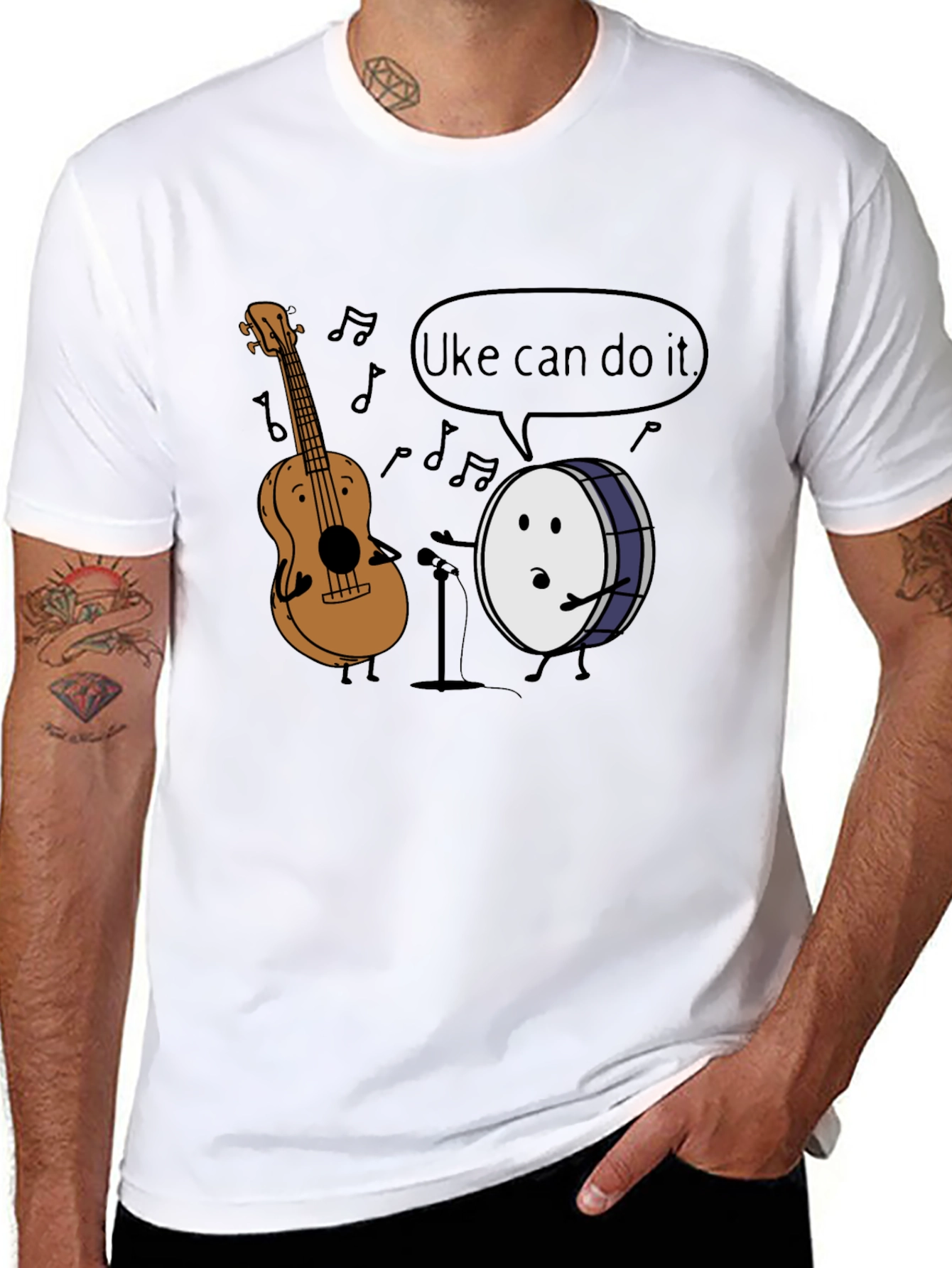 Uke Can Do It T-Shirt: Music Pun Tee