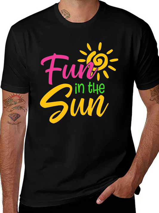 Fun in the Sun Graphic Tee - Black Cotton Blend