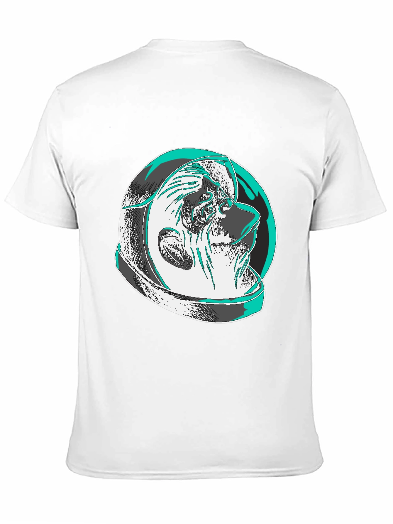 Modern Graphic Tee: Shar Pei Astronaut Design