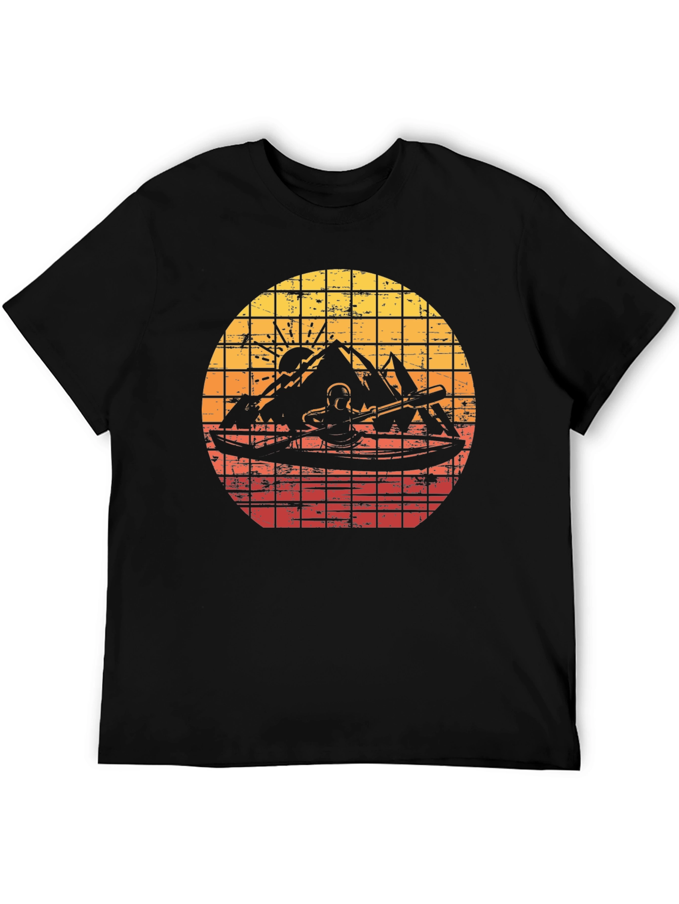 Retro Sunset Kayak Adventure T-Shirt