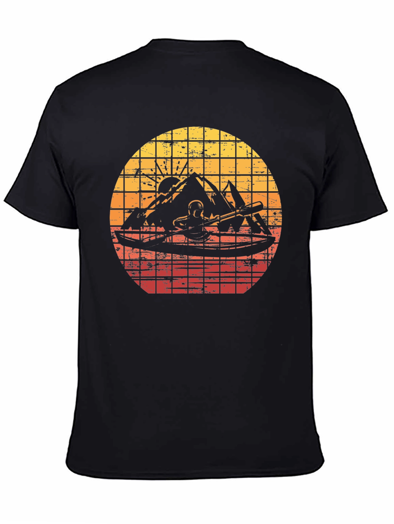 Retro Sunset Kayak Adventure T-Shirt