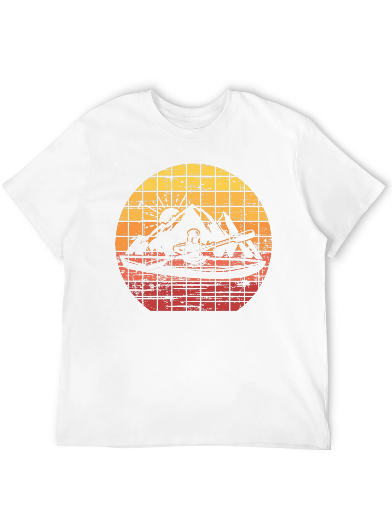 Retro Sunset Kayak Adventure T-Shirt