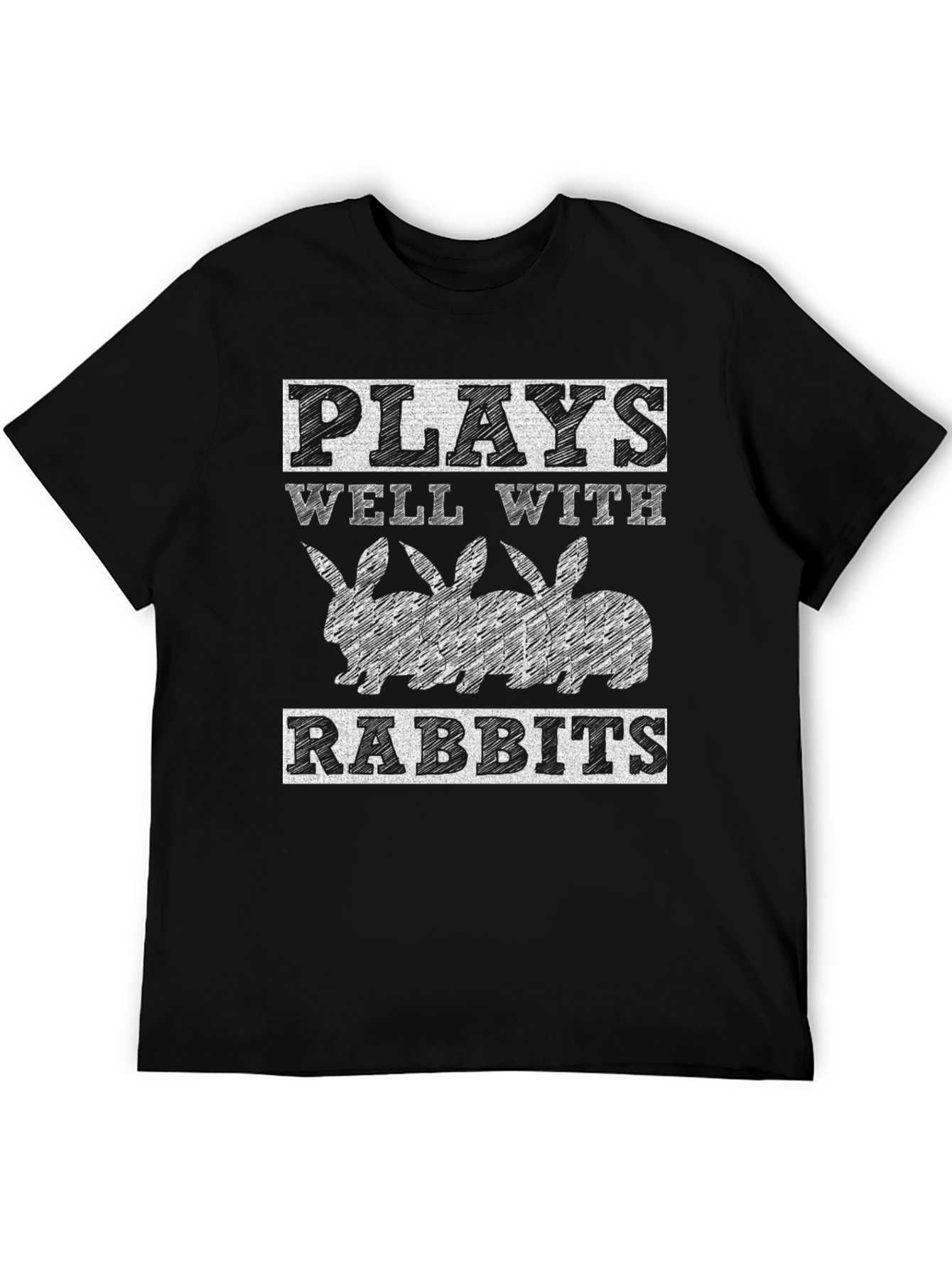 Plays Well With Rabbits Graphic T-Shirt