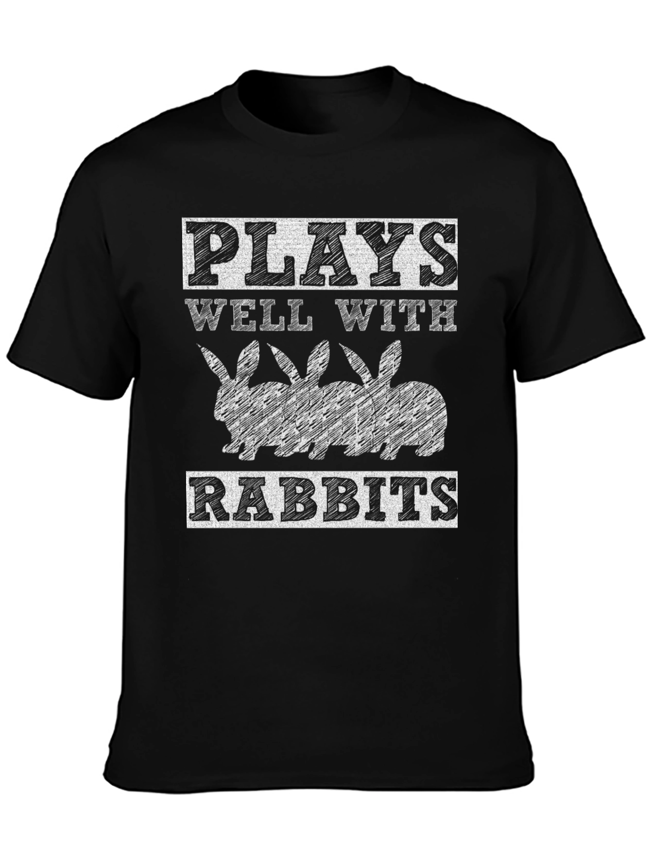 Plays Well With Rabbits Graphic T-Shirt