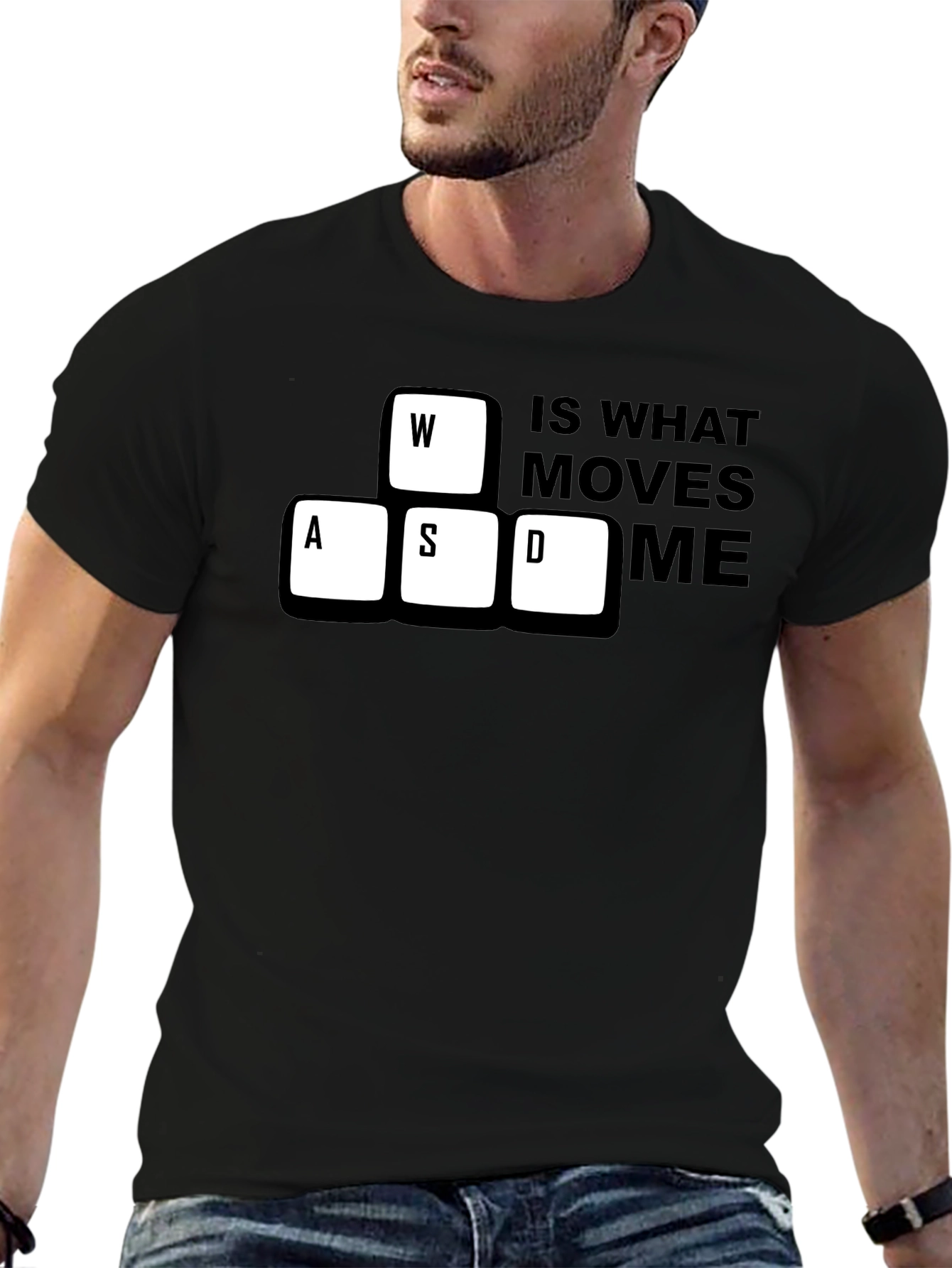 Gamer WASD Keyboard Black T-Shirt