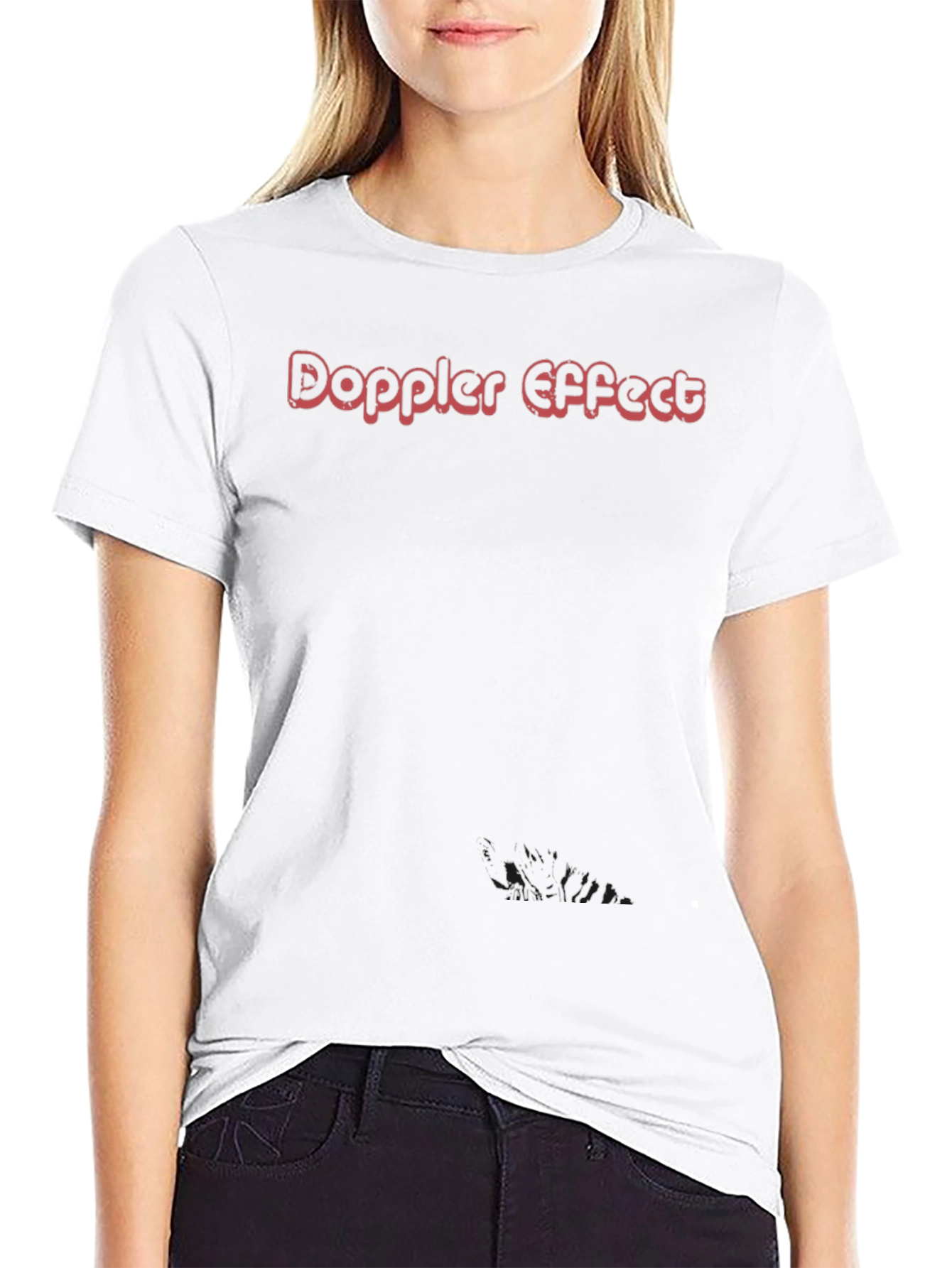Doppler Effect Graphic Tee - Soft Black Cotton