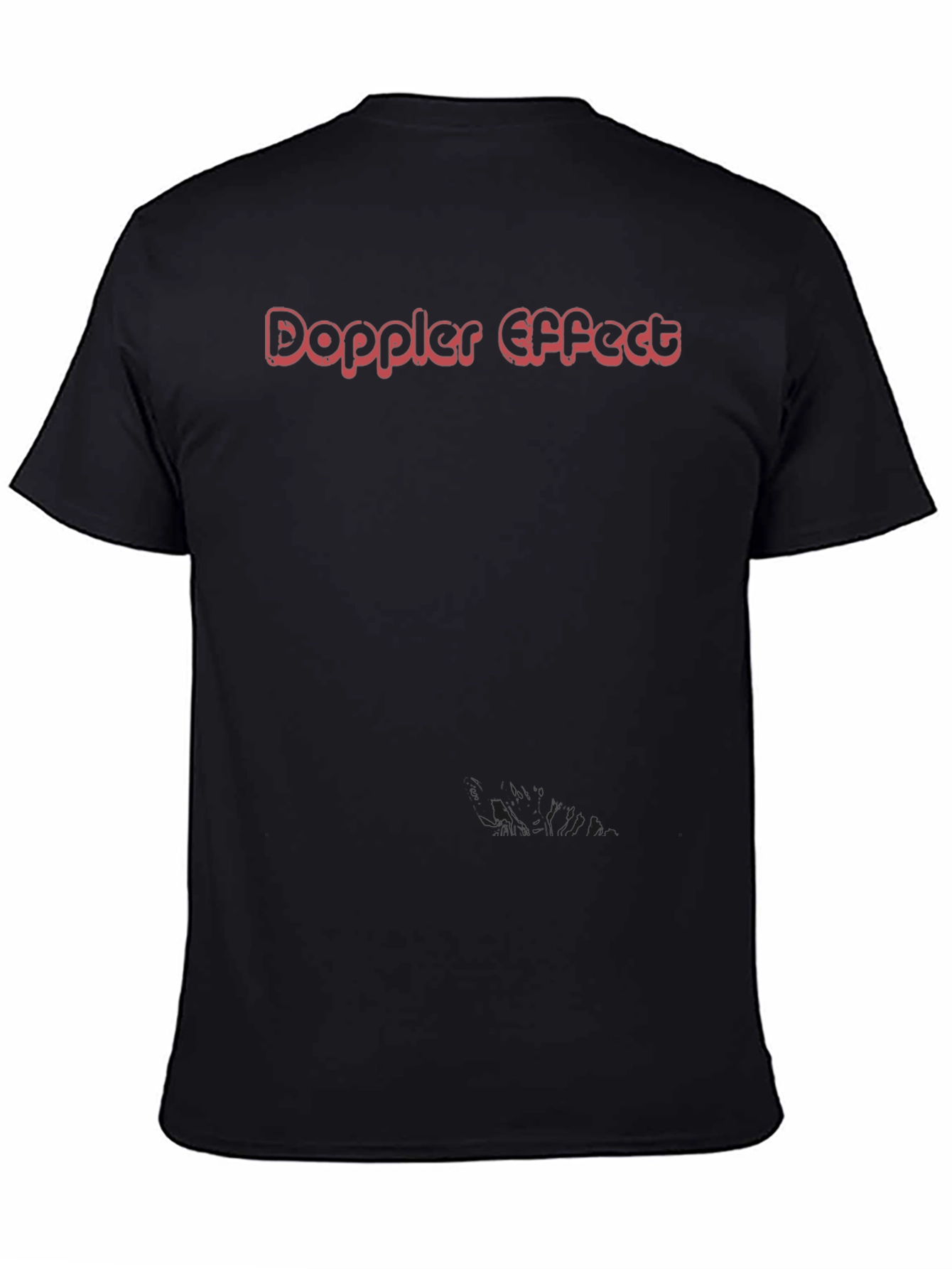 Doppler Effect Graphic Tee - Soft Black Cotton