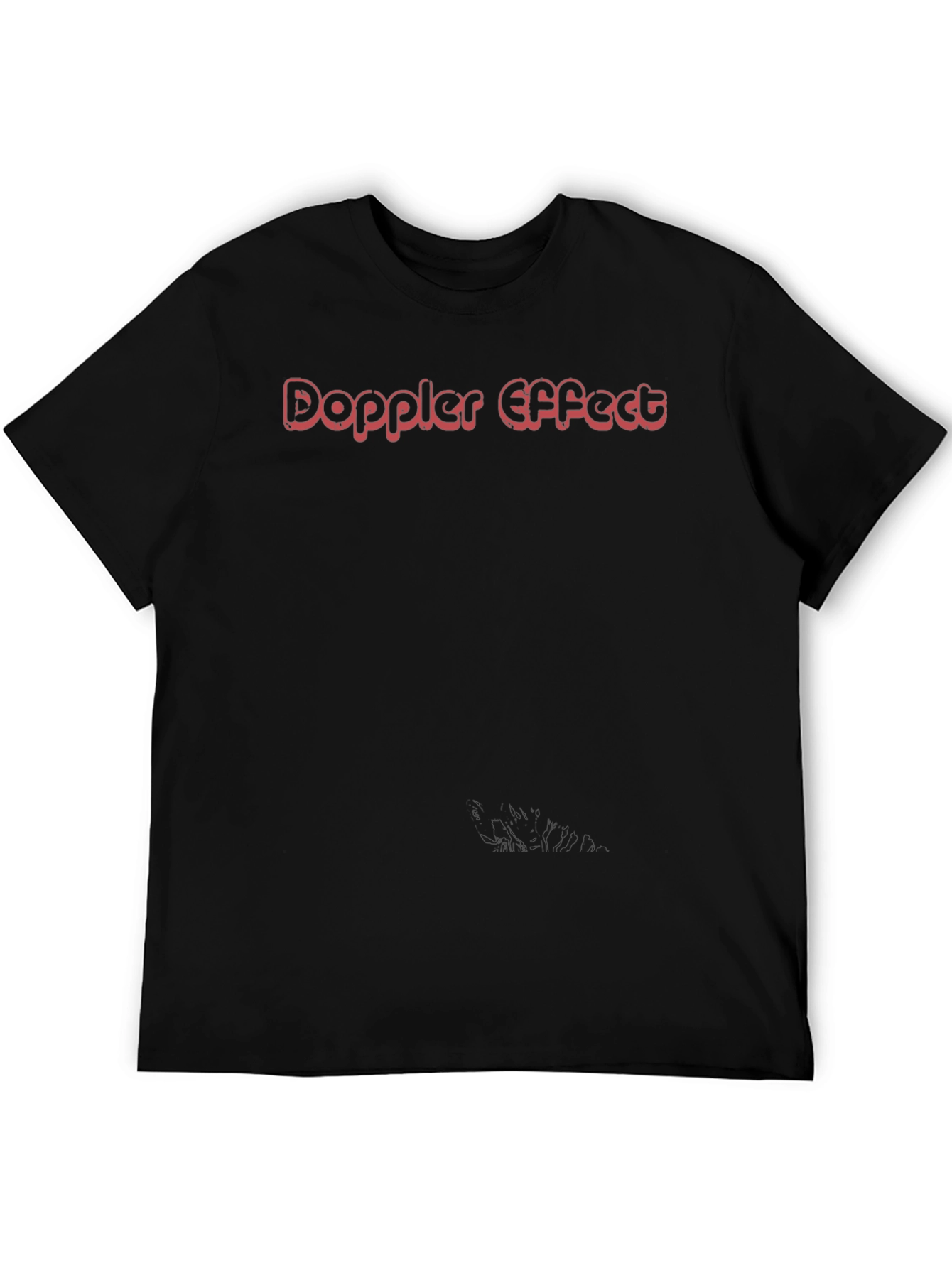 Doppler Effect Graphic Tee - Soft Black Cotton