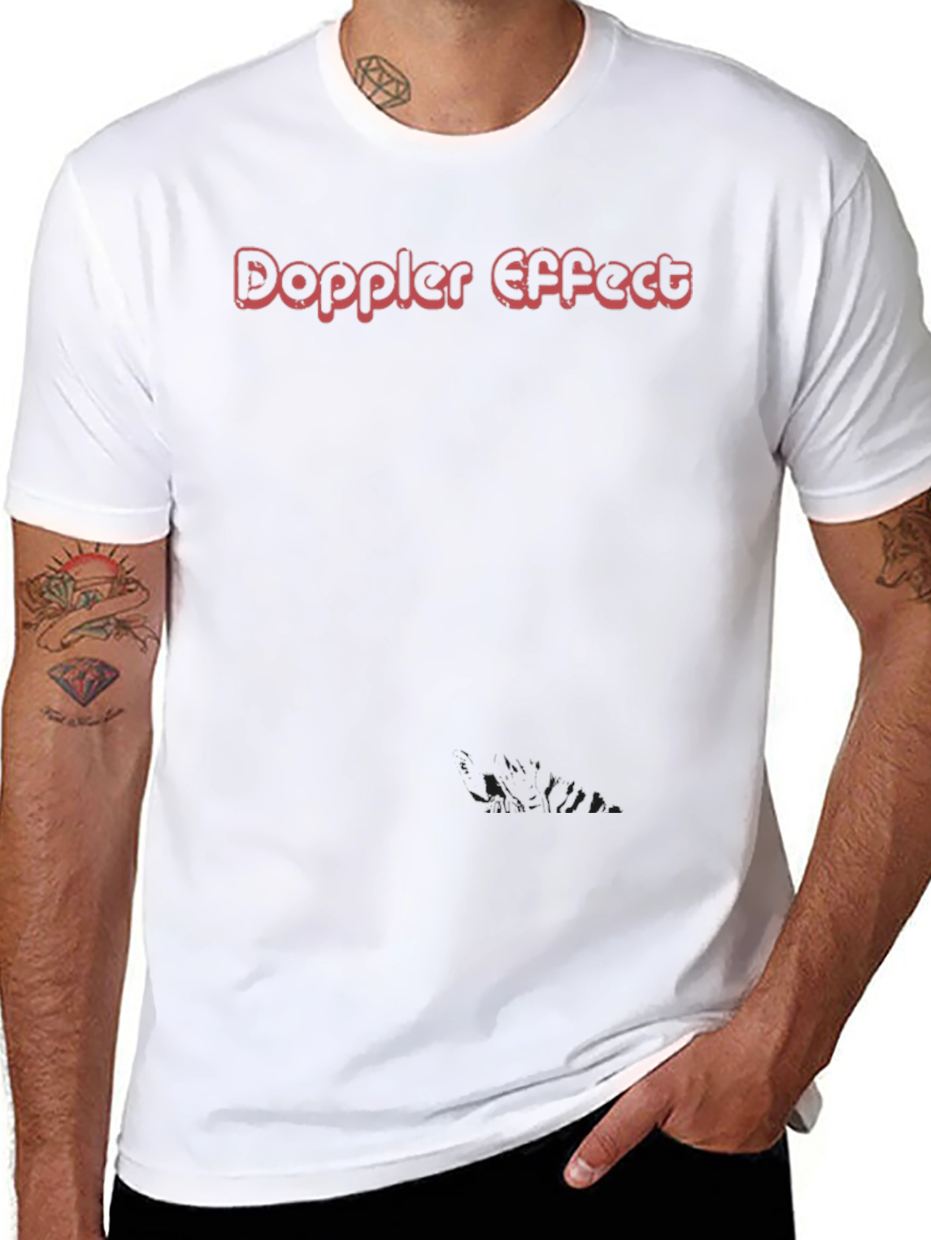 Doppler Effect Graphic Tee - Soft Black Cotton