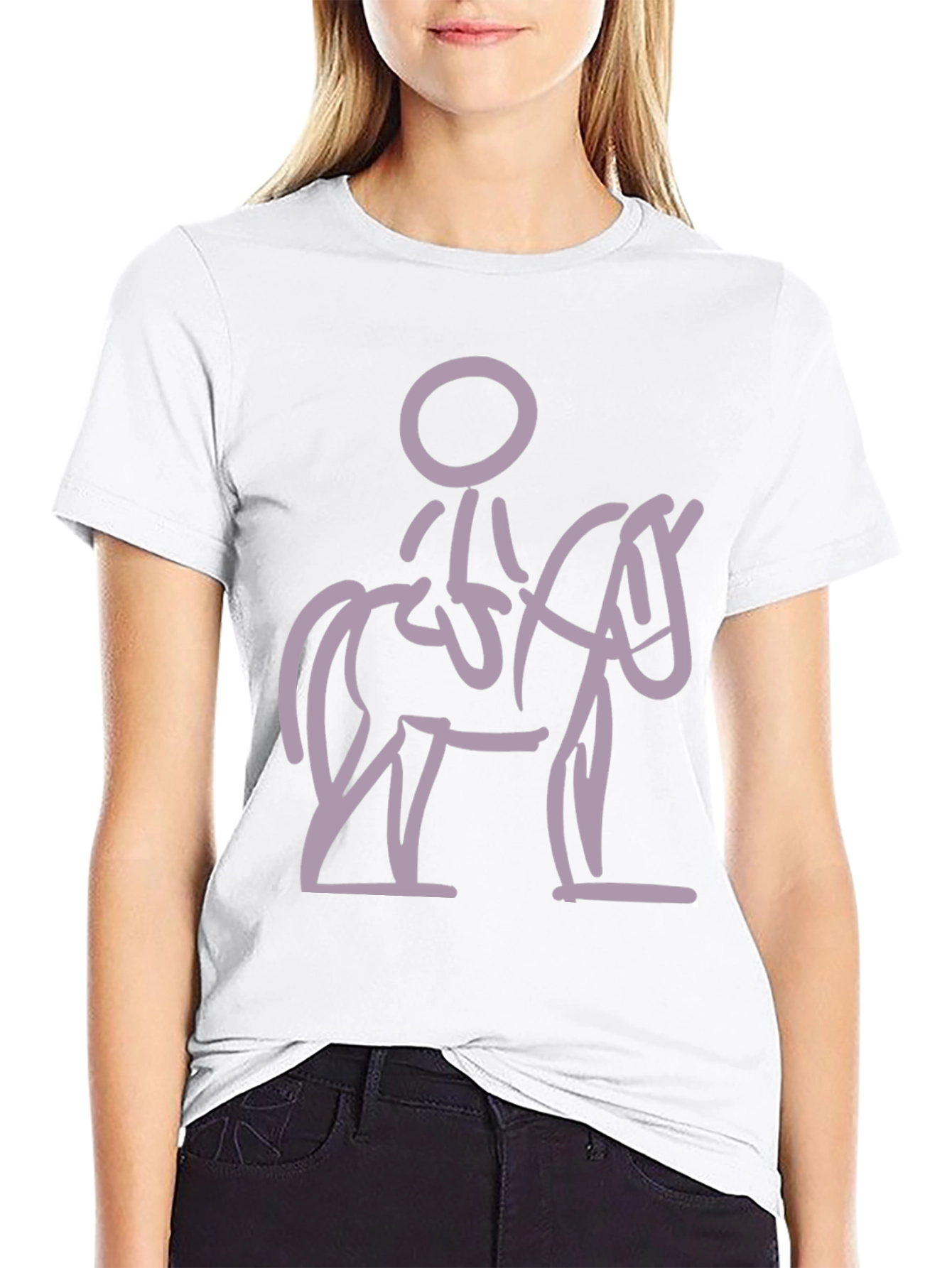 Equestrian Stick Figure Graphic Tee