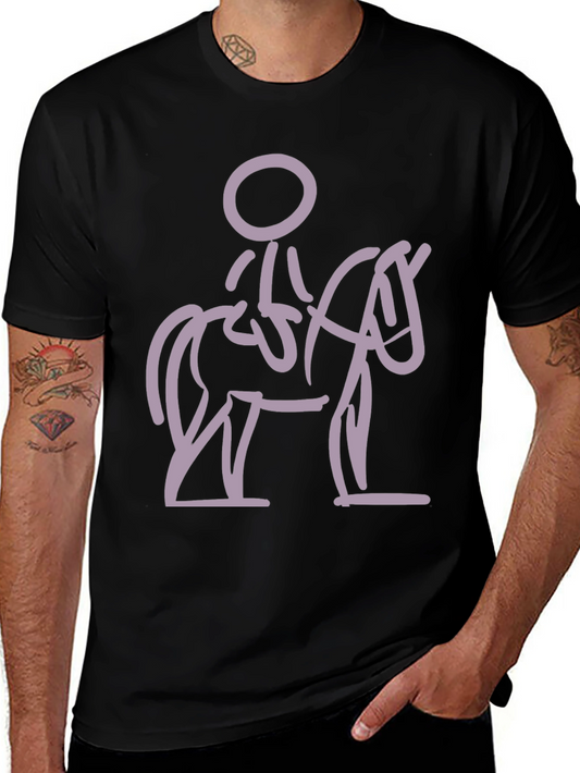 Equestrian Stick Figure Graphic Tee