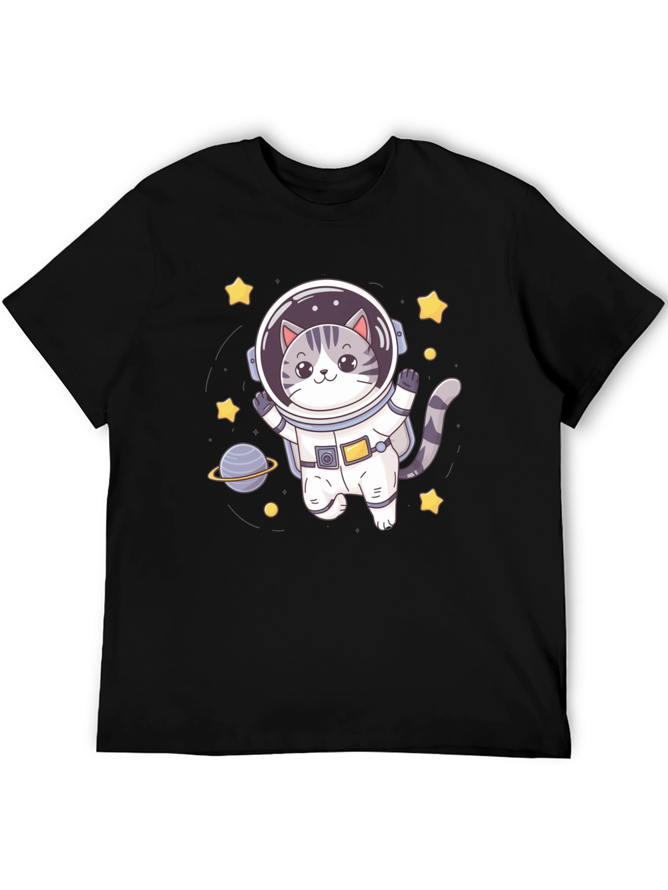 Astronaut Cat Graphic Tee - Space Lover Shirt