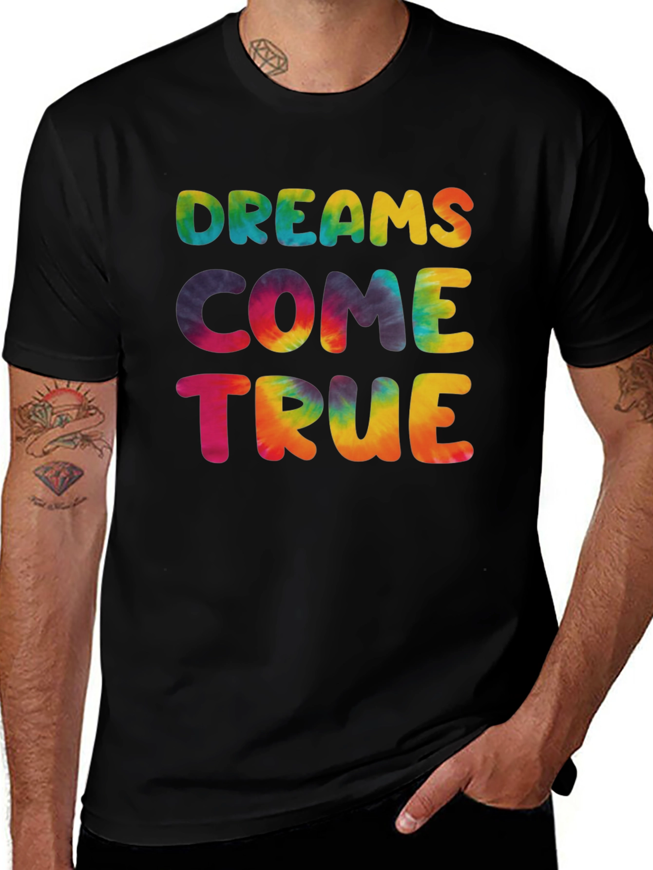 Dreams Come True Tie-Dye Graphic Tee
