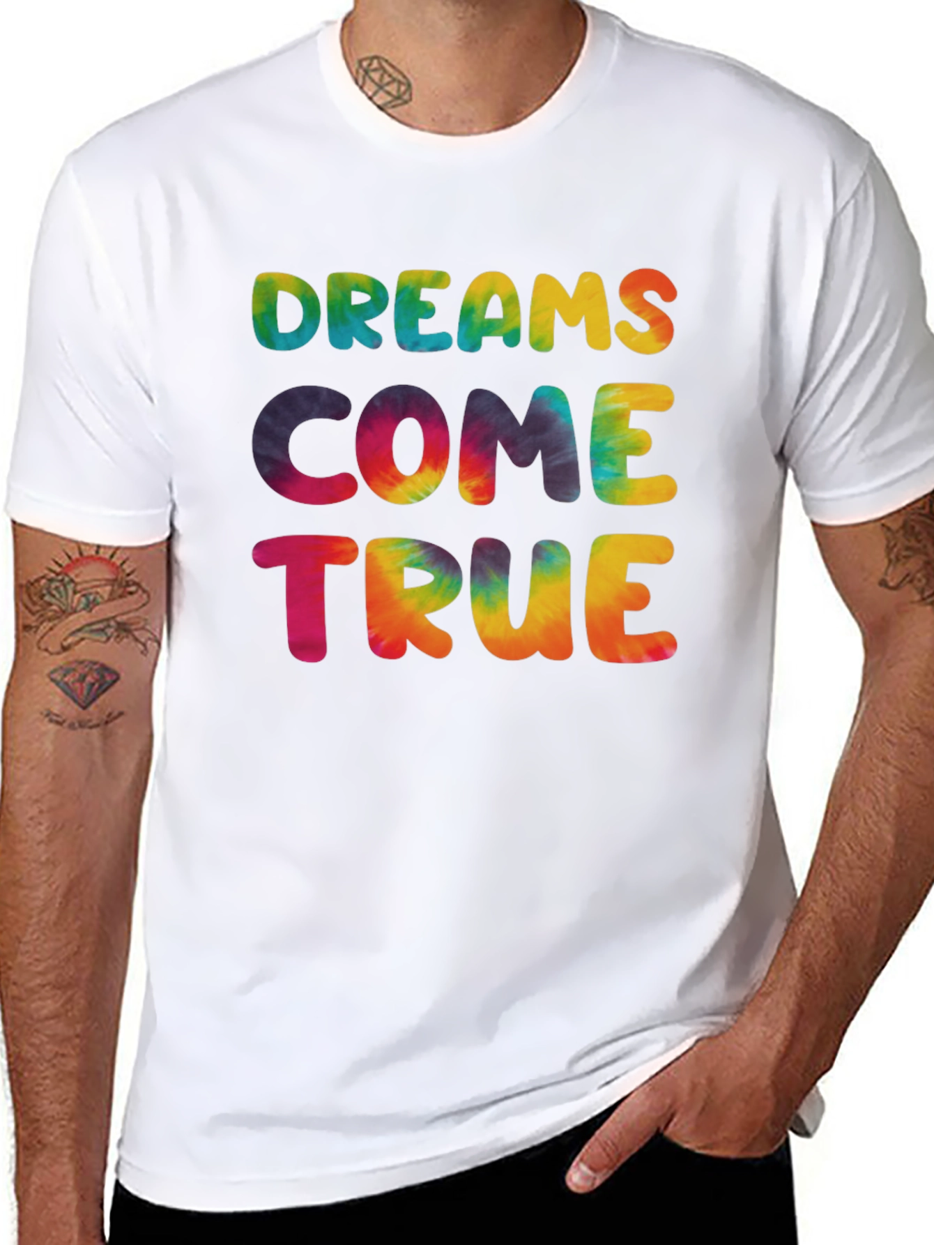 Dreams Come True Tie-Dye Graphic Tee
