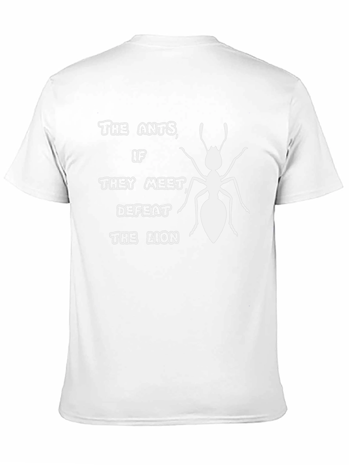 Ants Defeat Lion Graphic Tee - Black T-Shirt