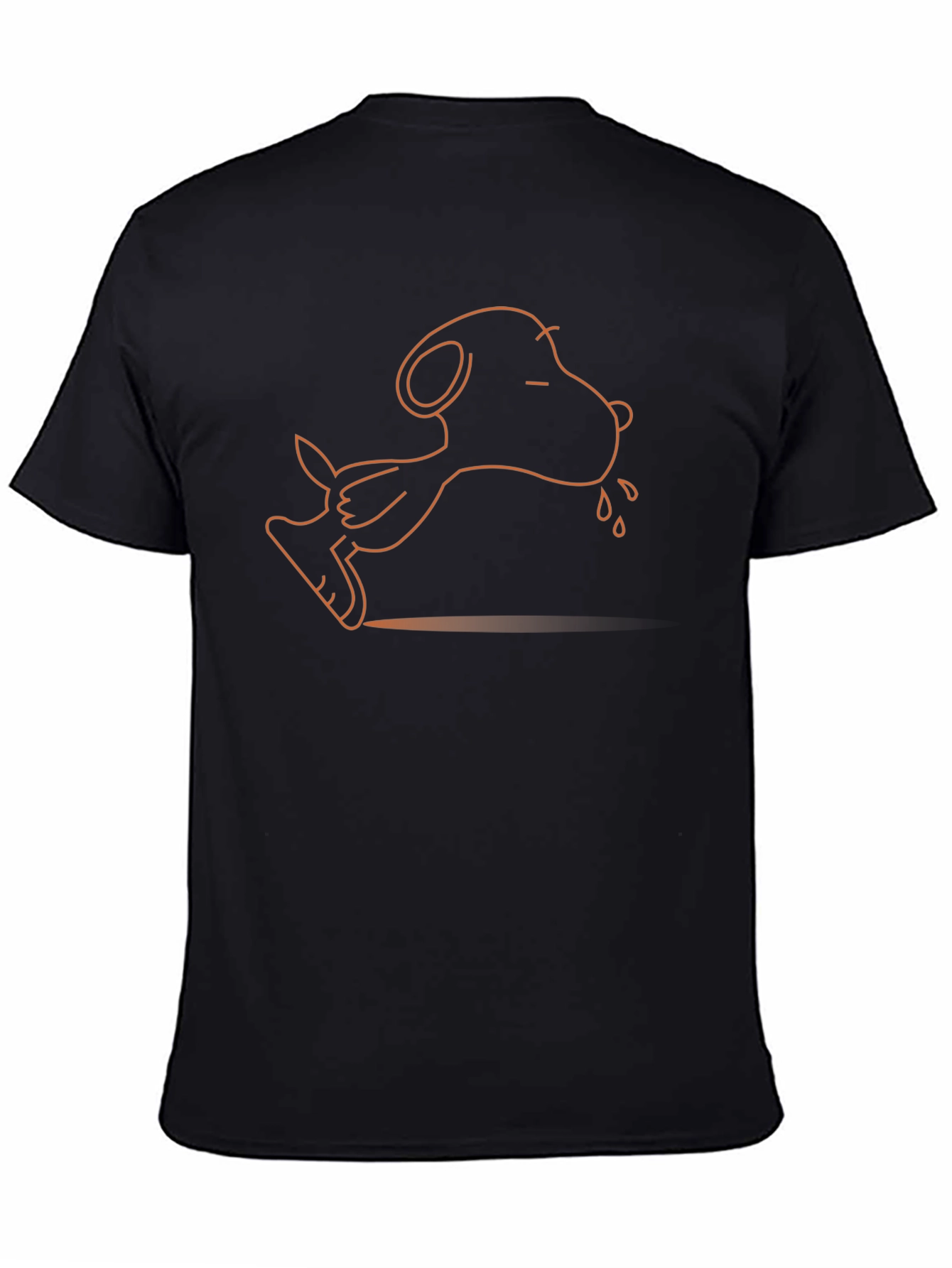 Snoopy Jogging Outline Graphic Black Tee