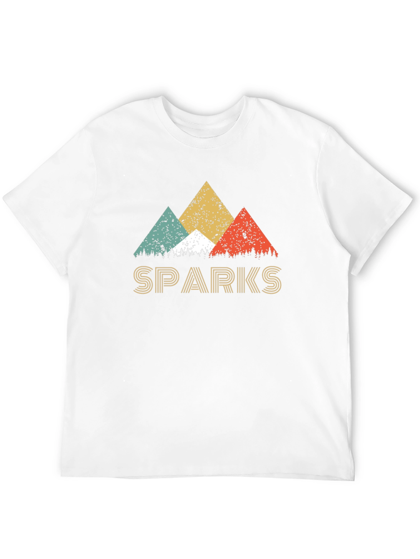 Retro Sparks Graphic Tee - Mountain Design
