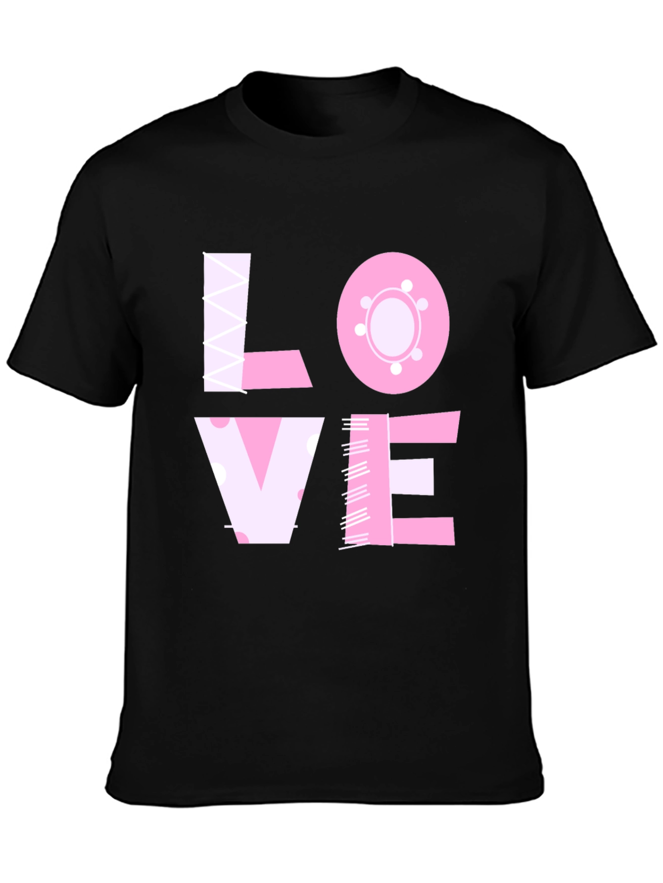 LOVE Graphic Black Crew Neck T-Shirt