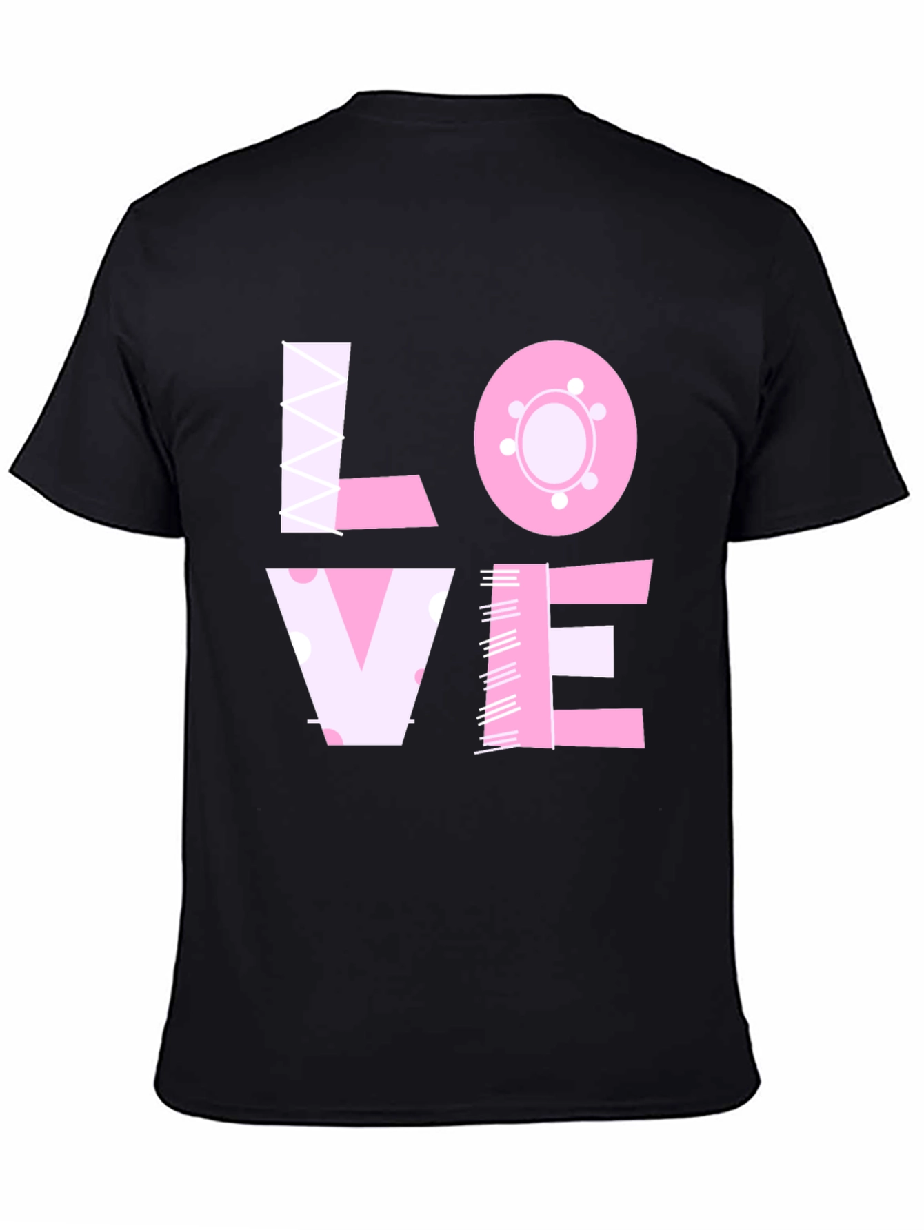 LOVE Graphic Black Crew Neck T-Shirt