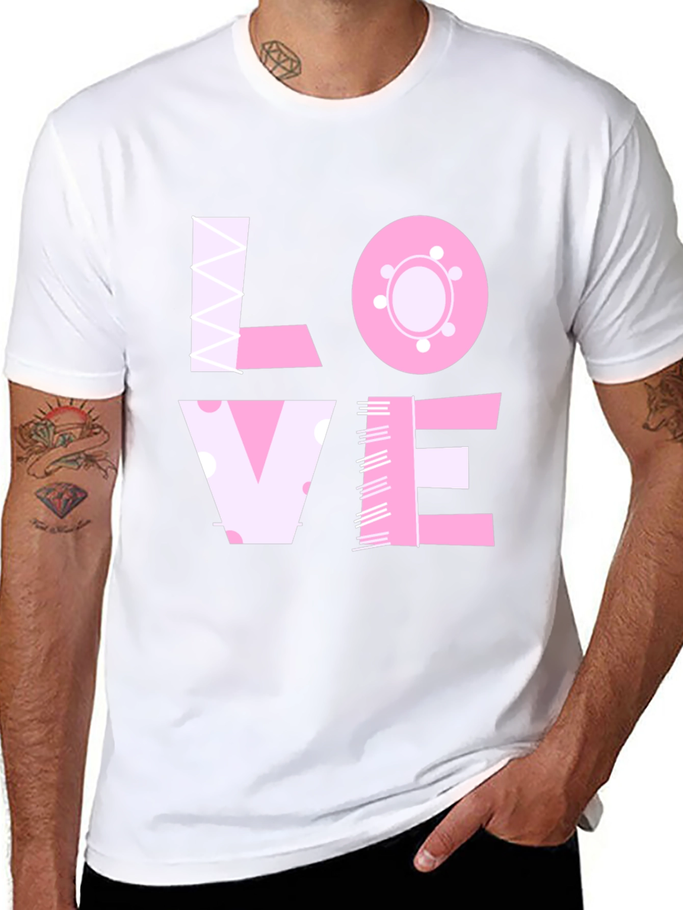 LOVE Graphic Black Crew Neck T-Shirt